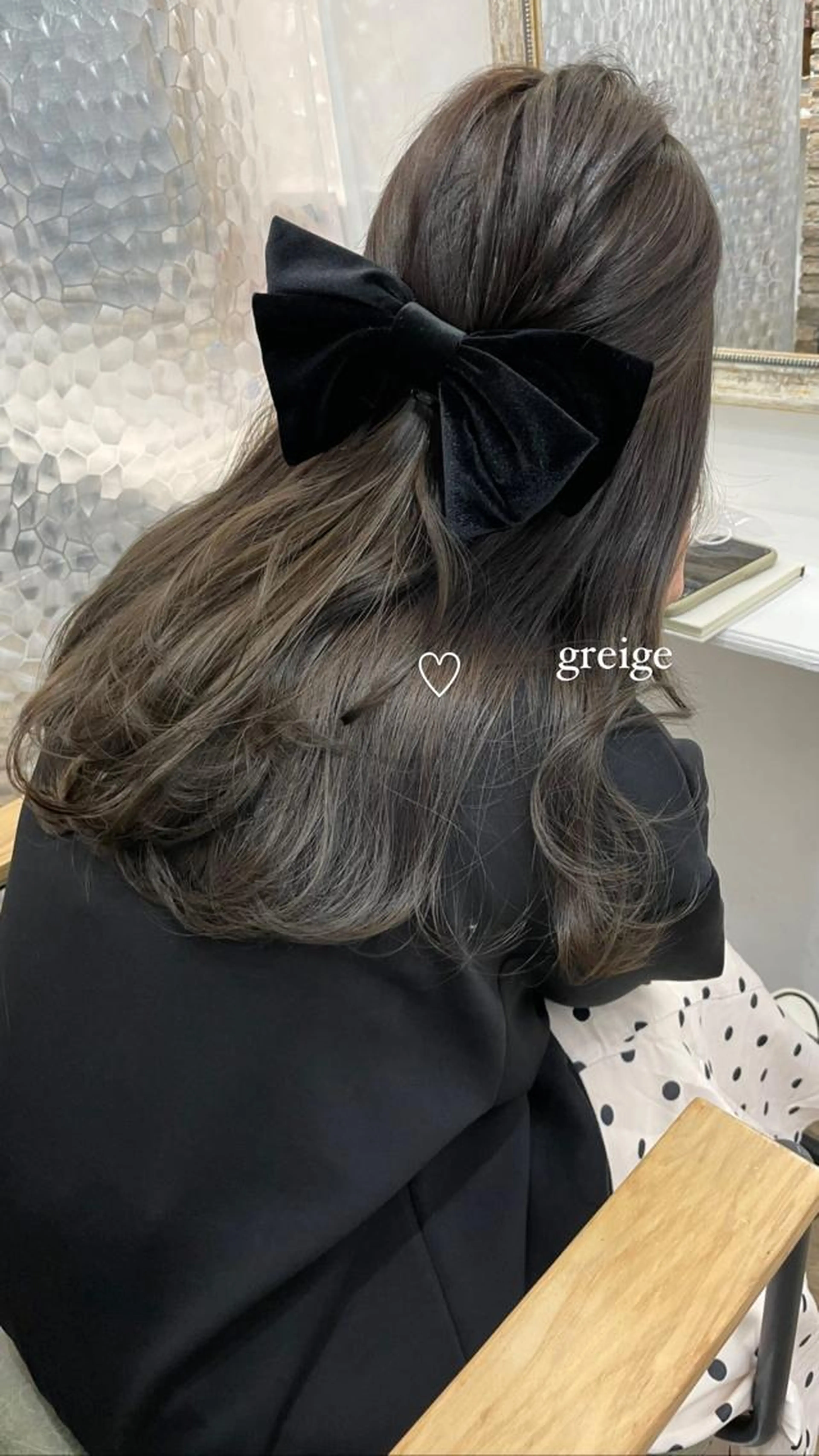 【大人気✨】グレージュカラー🖤艶々になる✨色持ち抜群‼️+潤いトリートメントの写真