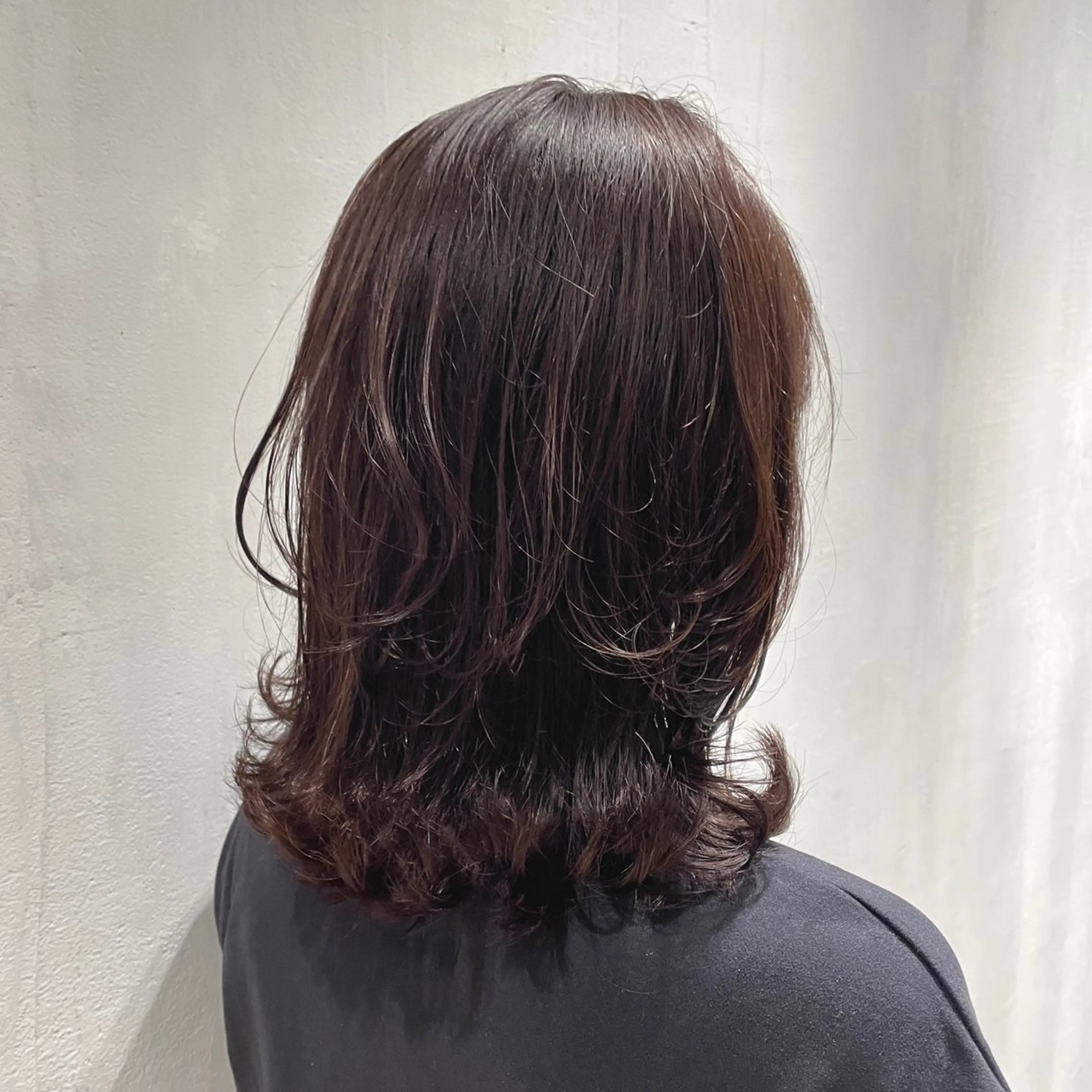 ミディアム カラー ハイライトカラー くびれヘア ハイライト 外ハネヘア カット ヘアカラー トリートメント ヘッドスパ matka白髪ぼかし 大人ヘア/KEIKOのヘアスタイル