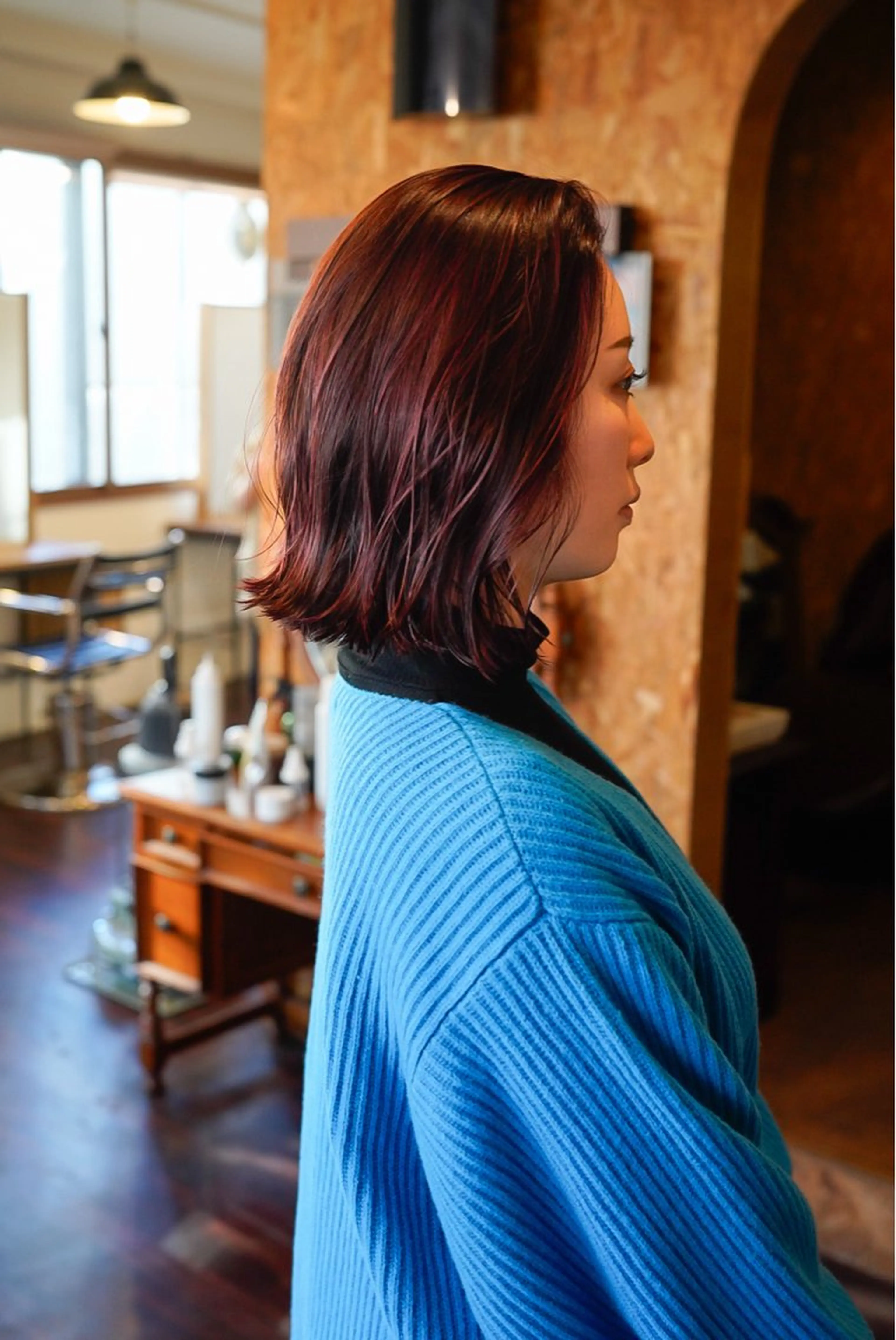 ミディアム カラー 千葉 慎也のヘアスタイル