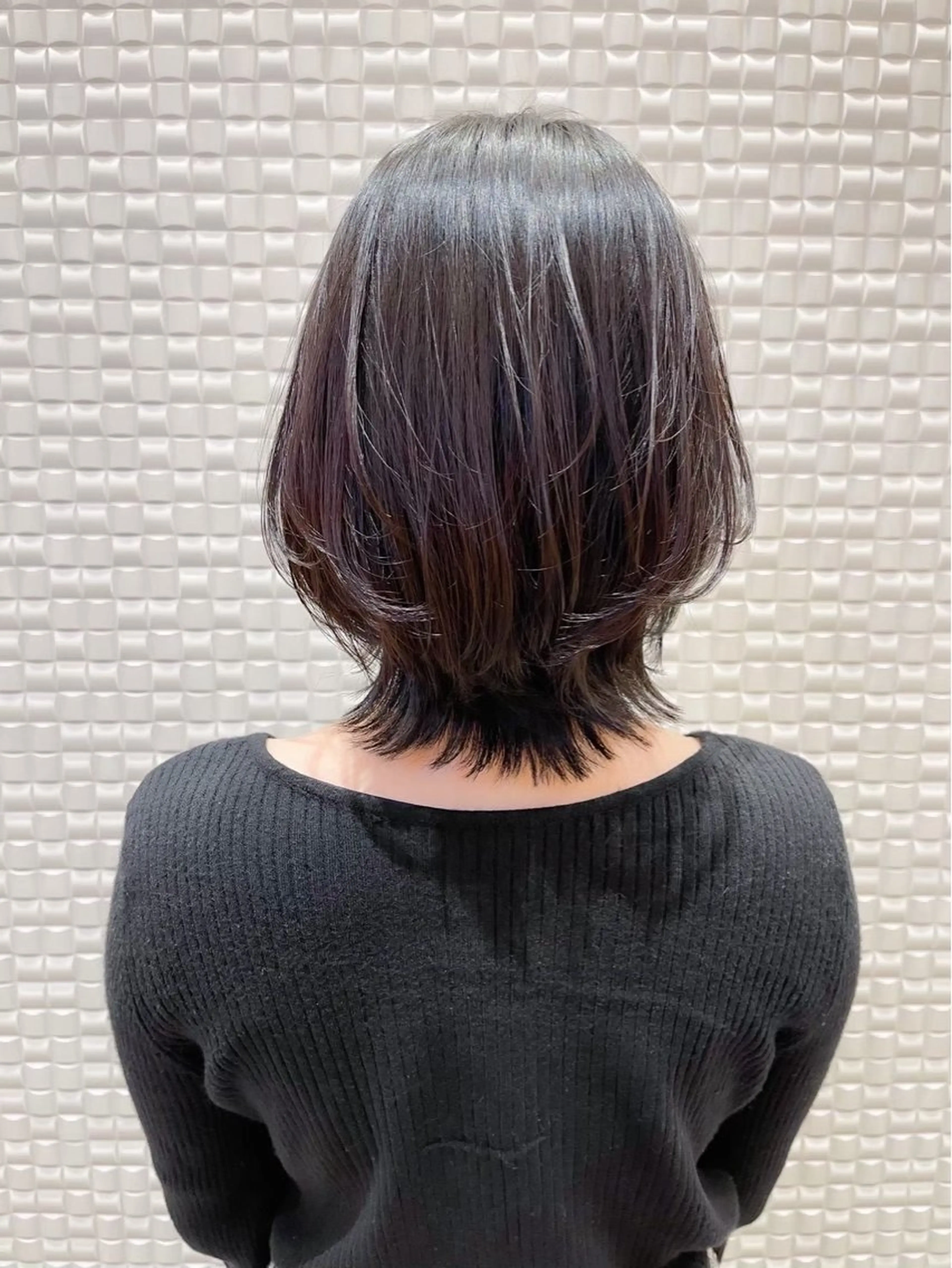 ミディアム カラー ヘアカラー 平久保 唯那のヘアスタイル