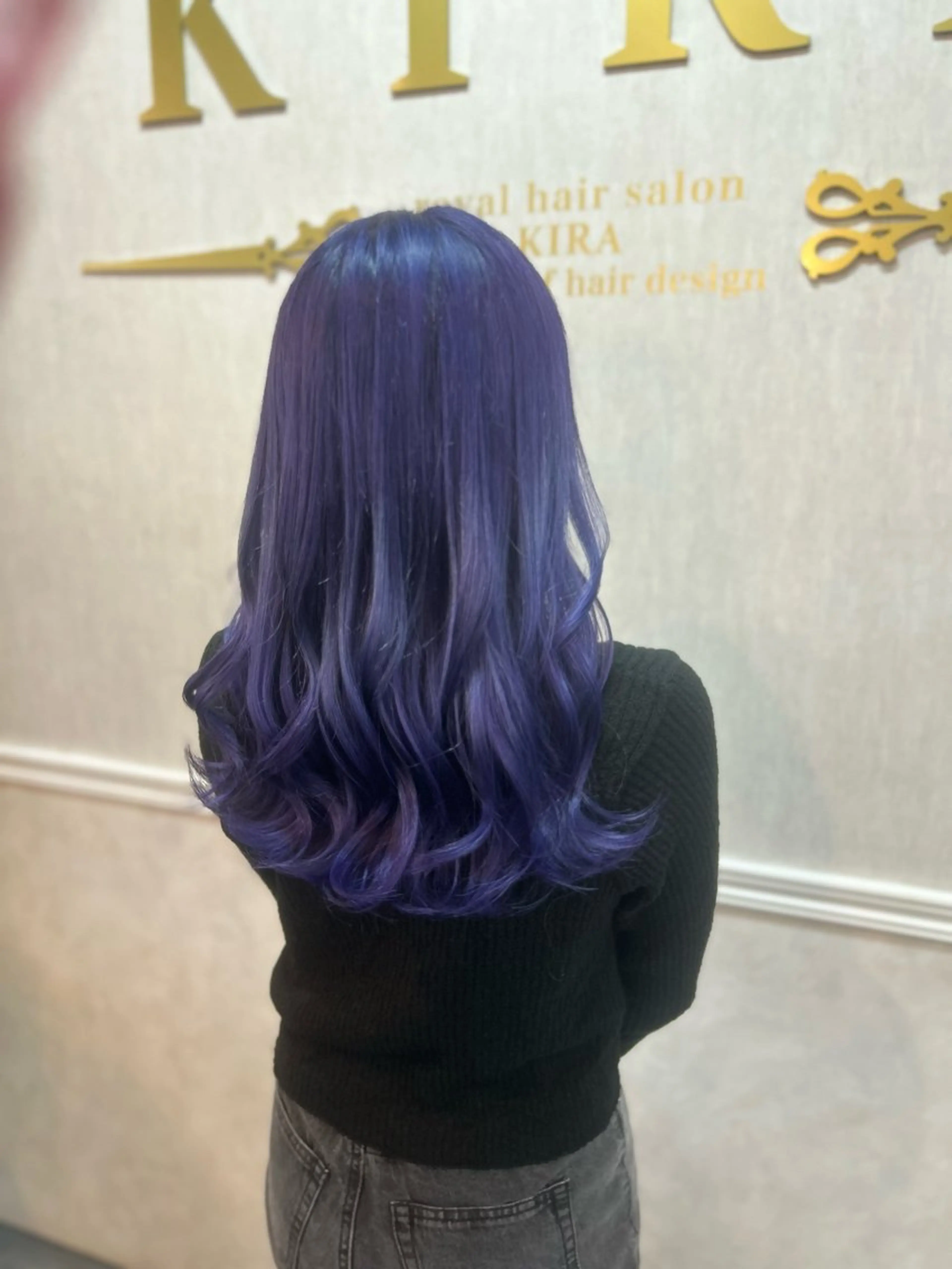 セミロング カラー ラベンダーカラー ヘアカラー 石井 綾乃のヘアスタイル