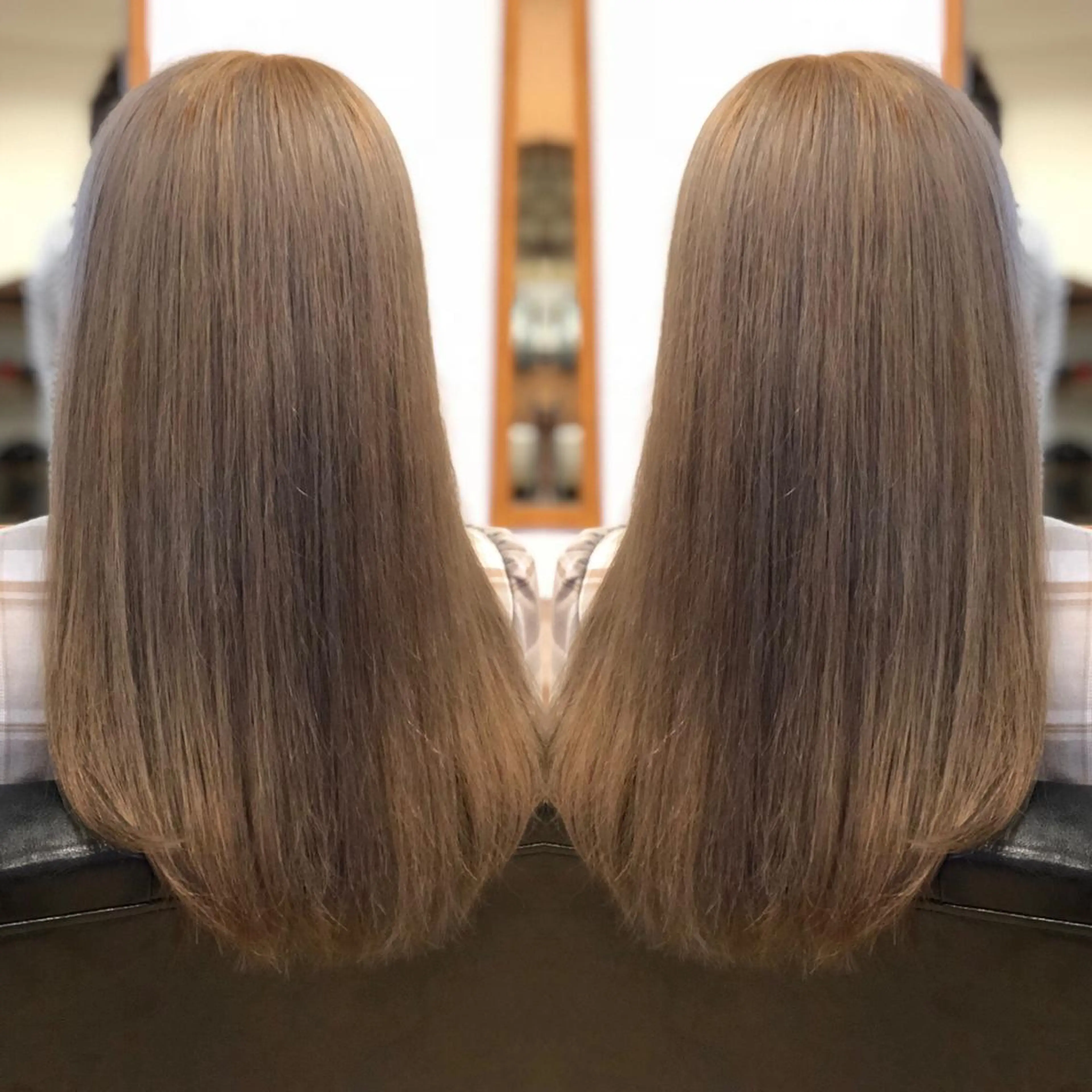 ロング カラー ヘアアレンジ ベージュカラー ブリーチ ケアブリーチ ダブルカラー ミルクティーベージュ ヘアカラー トリートメント ヘッドスパ 美髪矯正 🌈髪質改善 山下のヘアスタイル