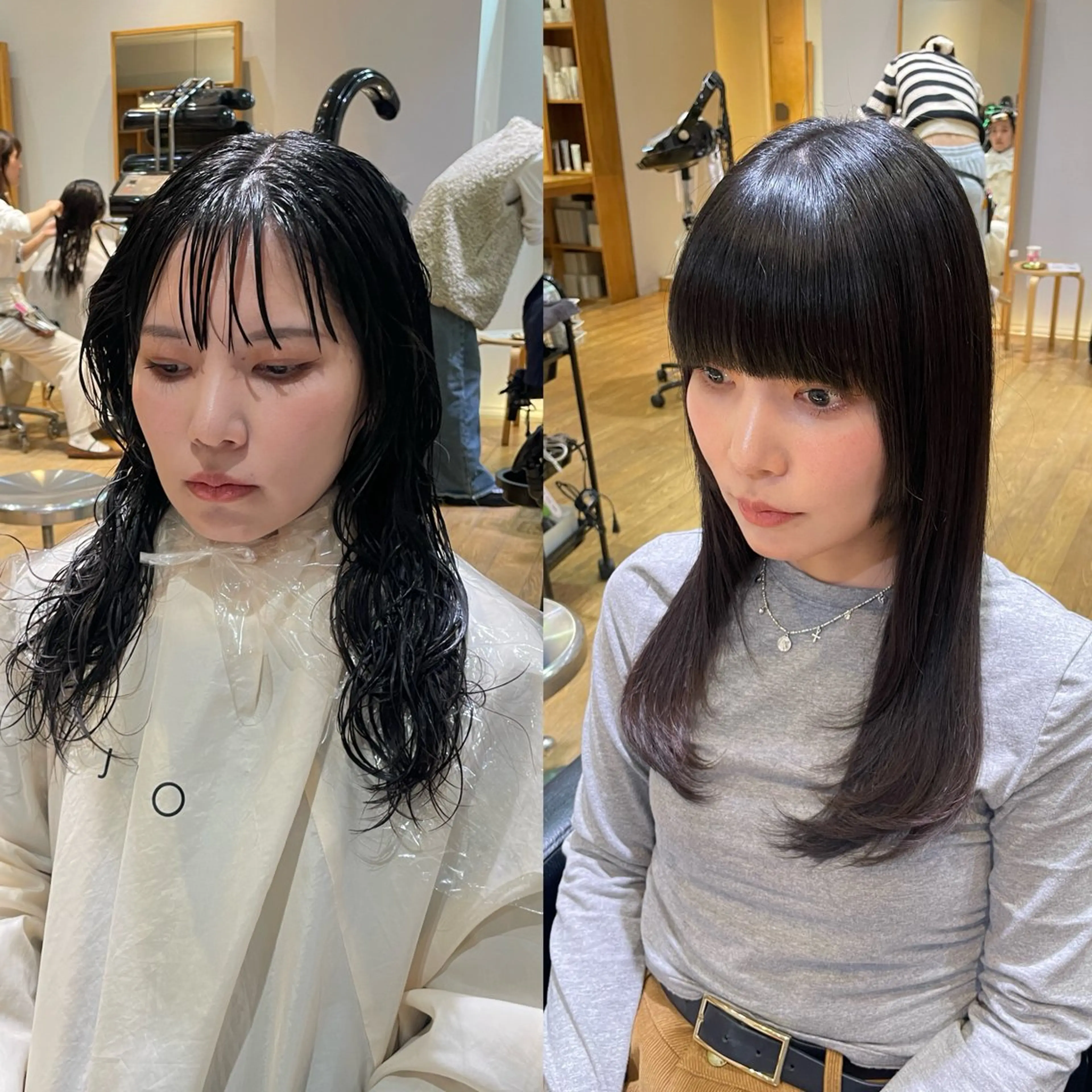 ロング パーマ トリートメント 縮毛矯正 縮毛矯正/レイヤー 🌙児玉光瑠のヘアスタイル