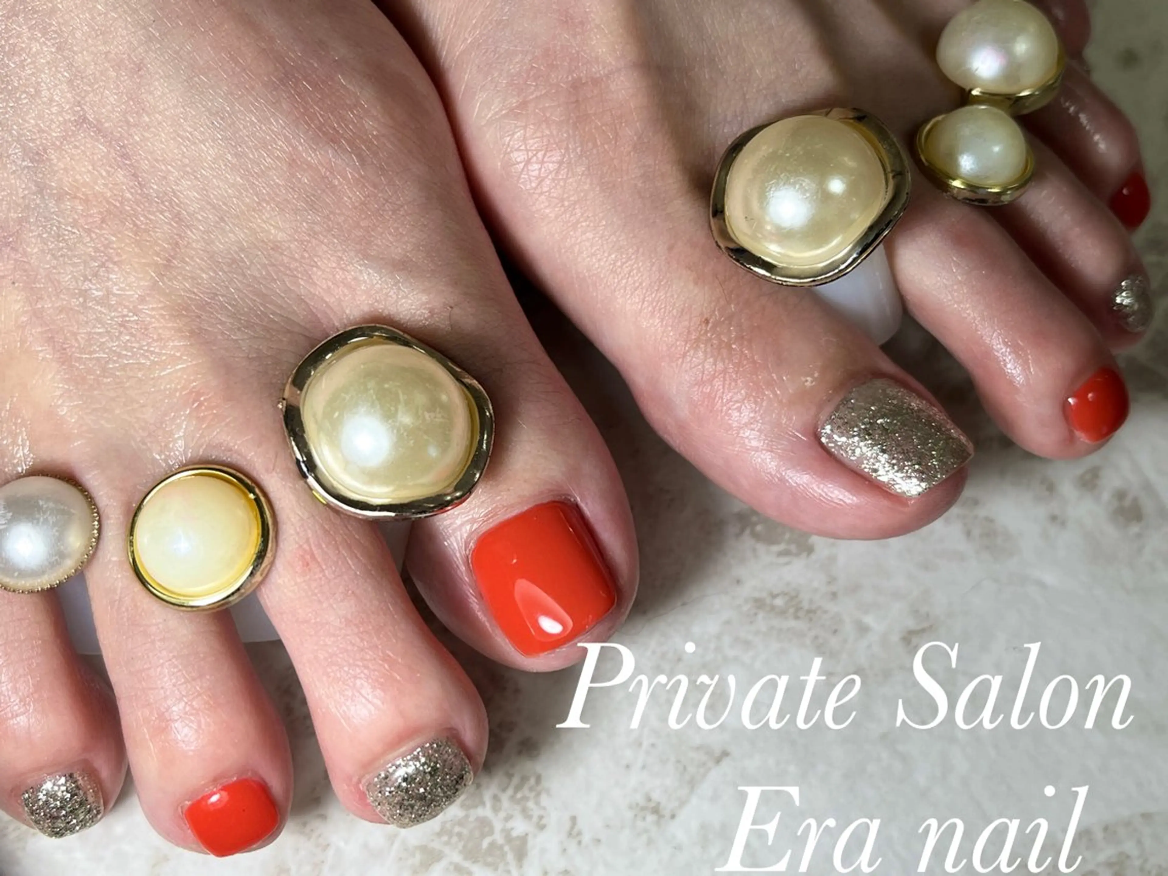 ネイル フットネイル ワンカラーネイル フットネイル Era nailのネイルデザイン