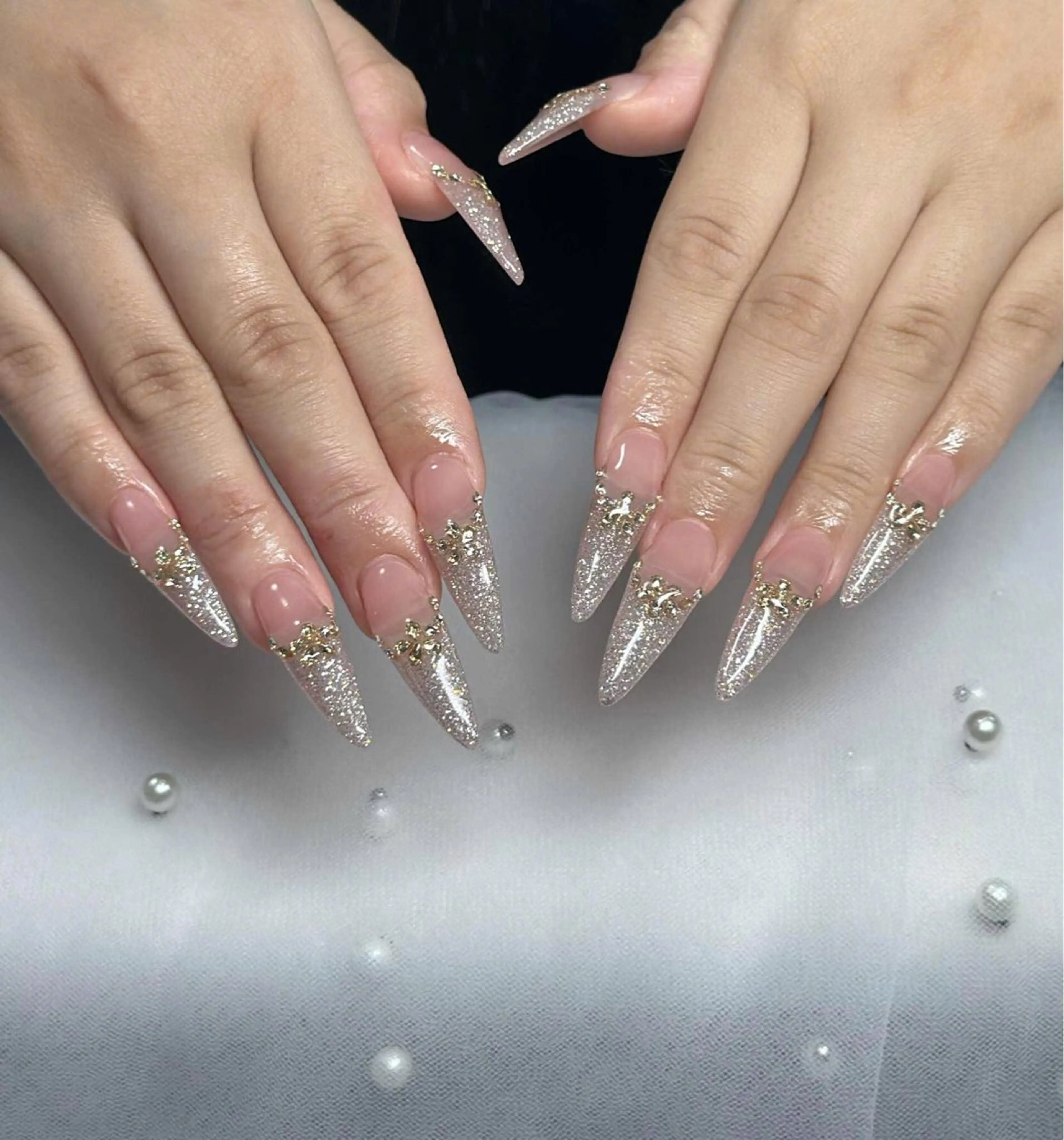 ネイル フレンチネイル ジェルネイル ハロウィン 韓国ネイル マグネットネイル ハンドネイル Hbaby nailのネイルデザイン