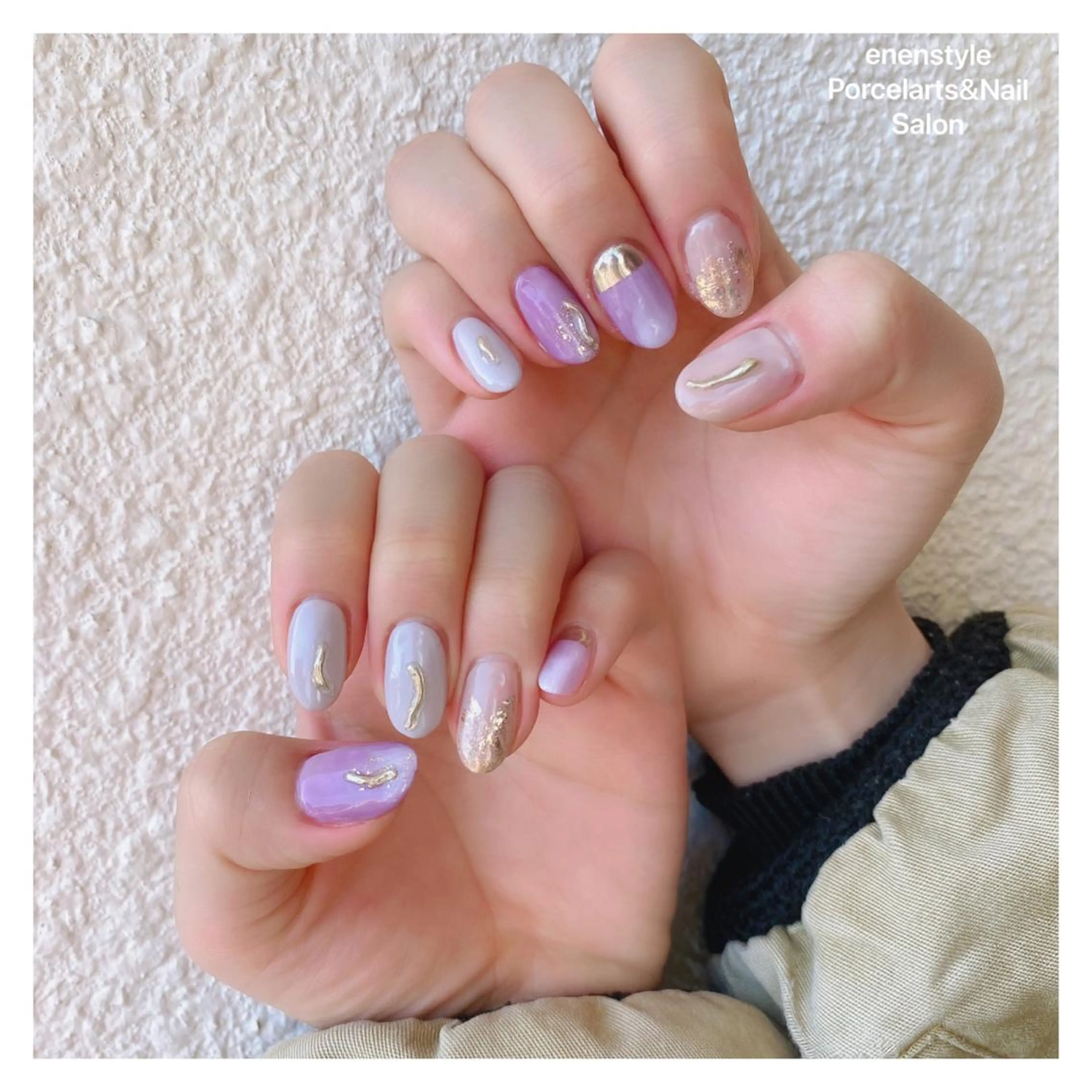 ミディアム ネイル ハンドネイル 👑enen style👑のネイルデザイン