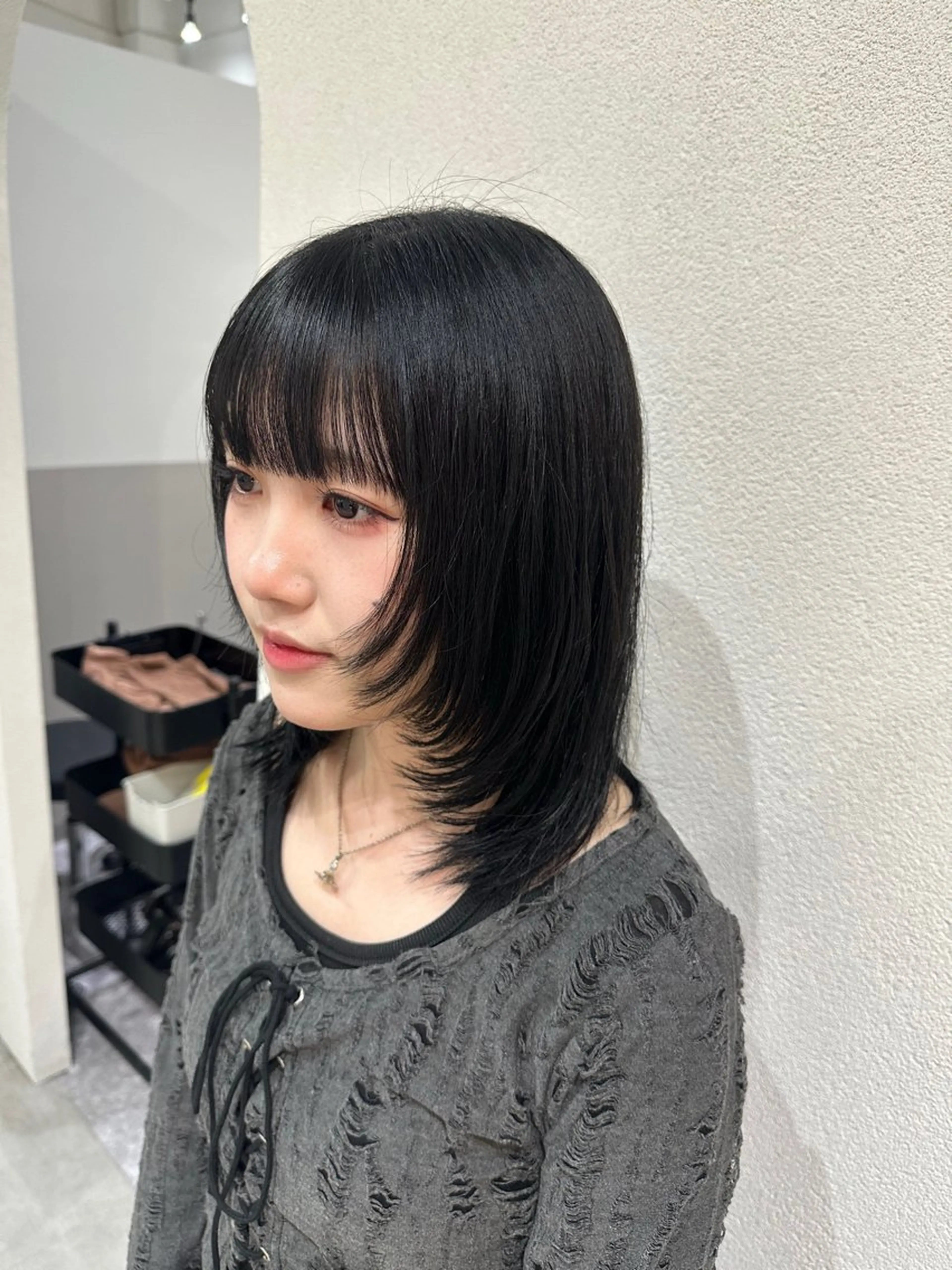 ミディアム カラー カット ヘアカラー トリートメント 🪞個室サロン/韓国 艶髪/keito🪞のヘアスタイル