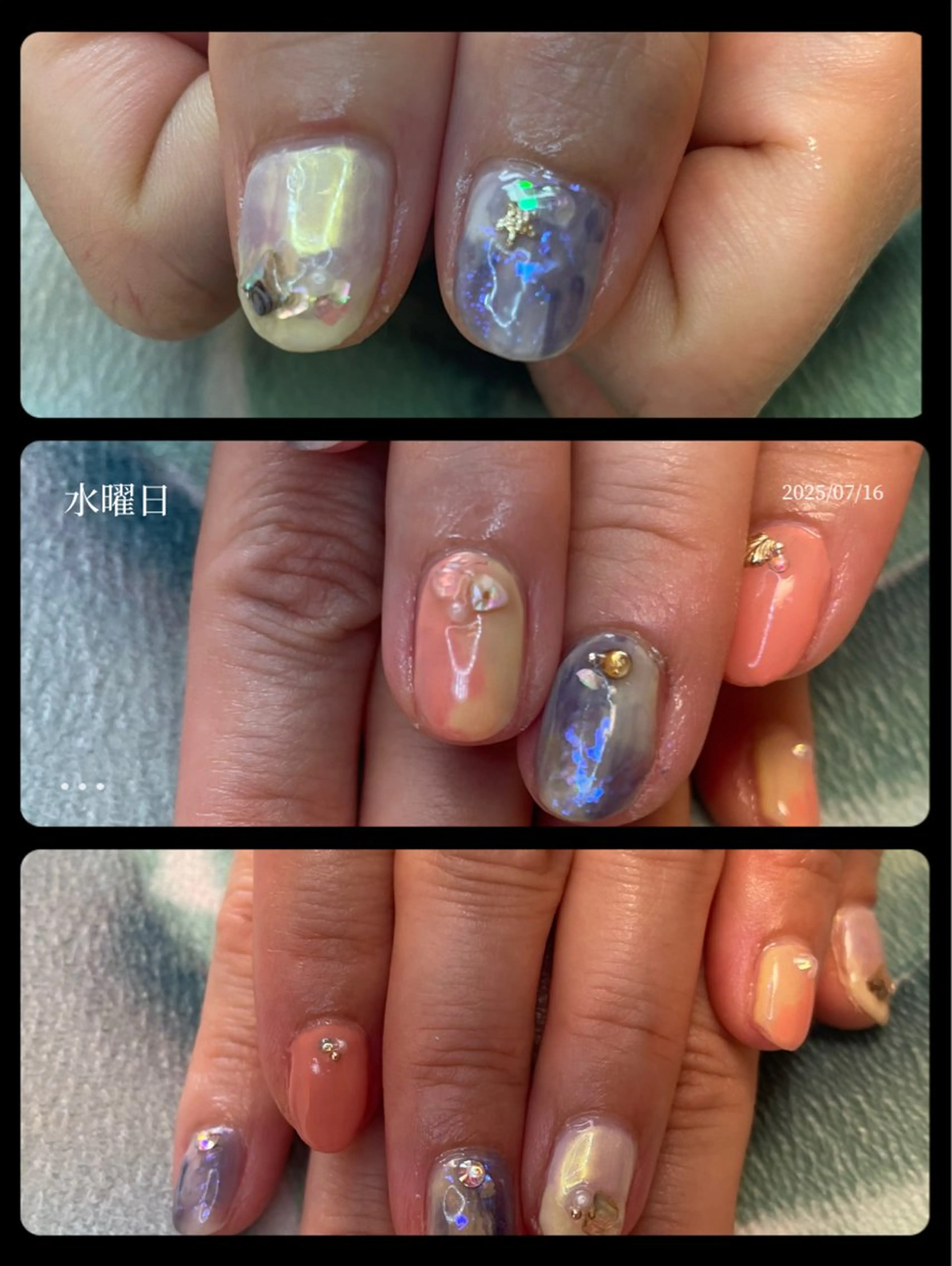 ネイル オーロラネイル ジェルネイル ニュアンスネイル NAIL★M 真紀のネイルデザイン