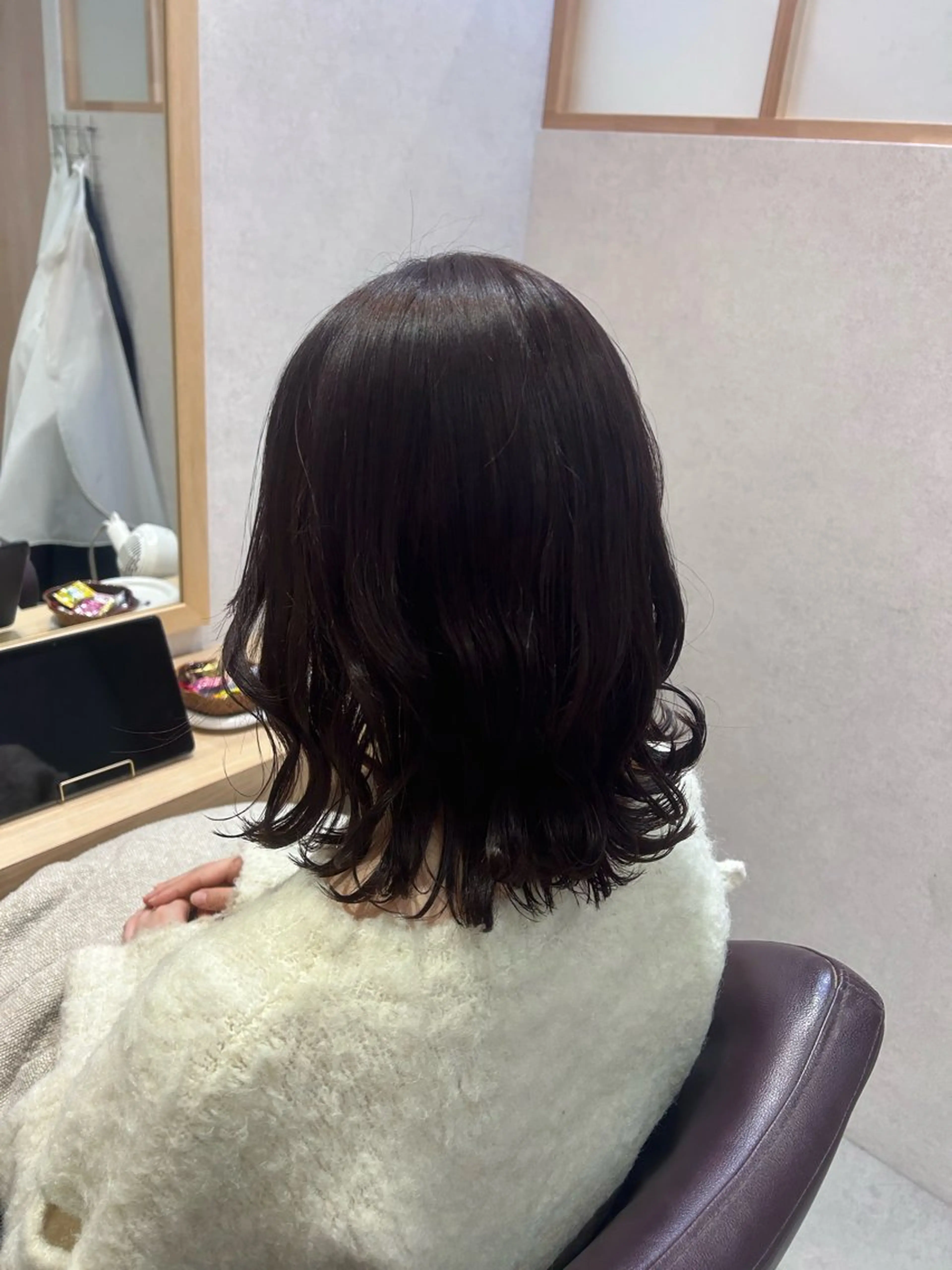 セミロング カット ヘアカラー maoお洒落ヘア🎀 bob絶妙colorのヘアスタイル