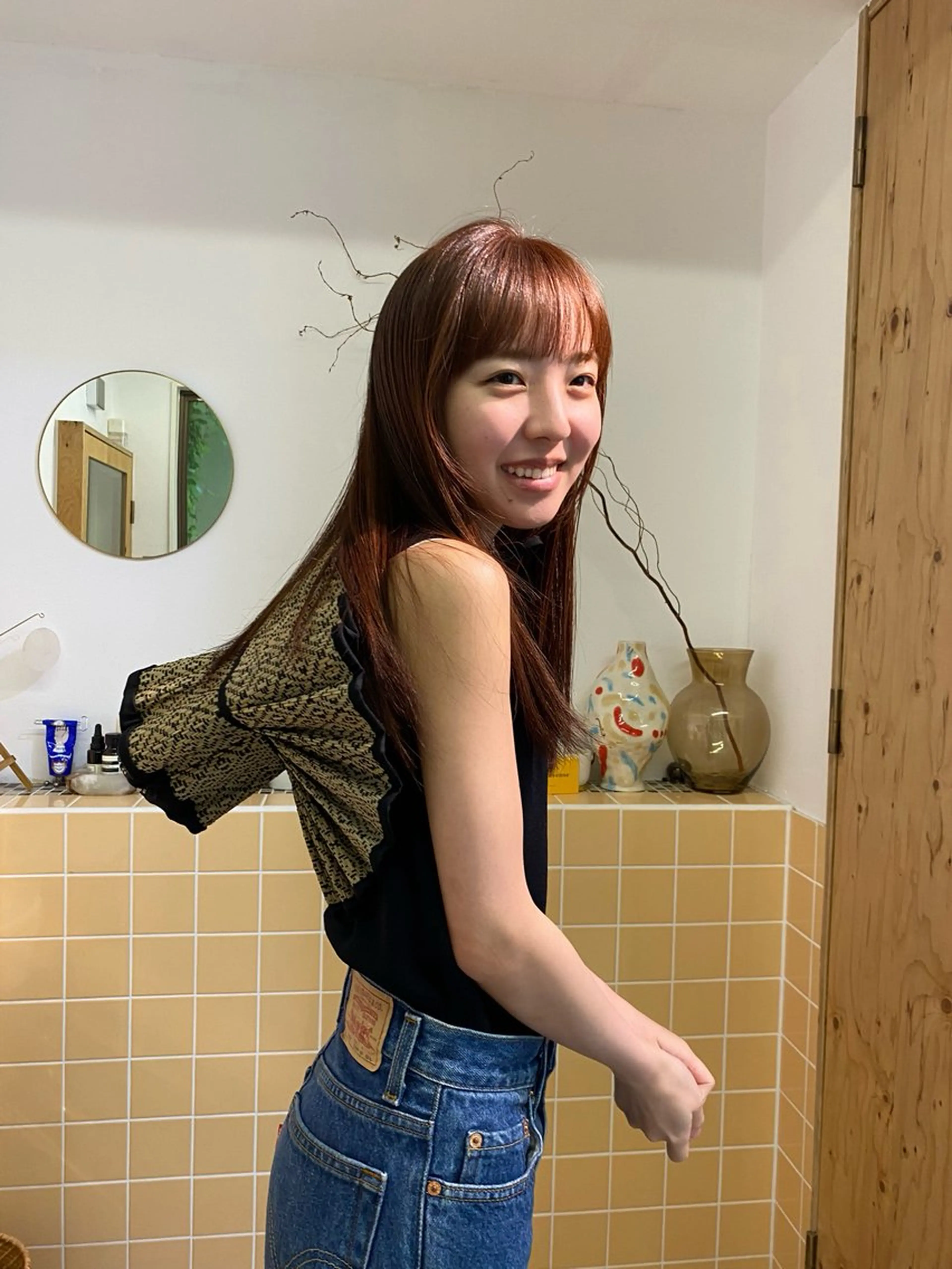 セミロング カラー iroha/ n.w.h🎀のヘアスタイル