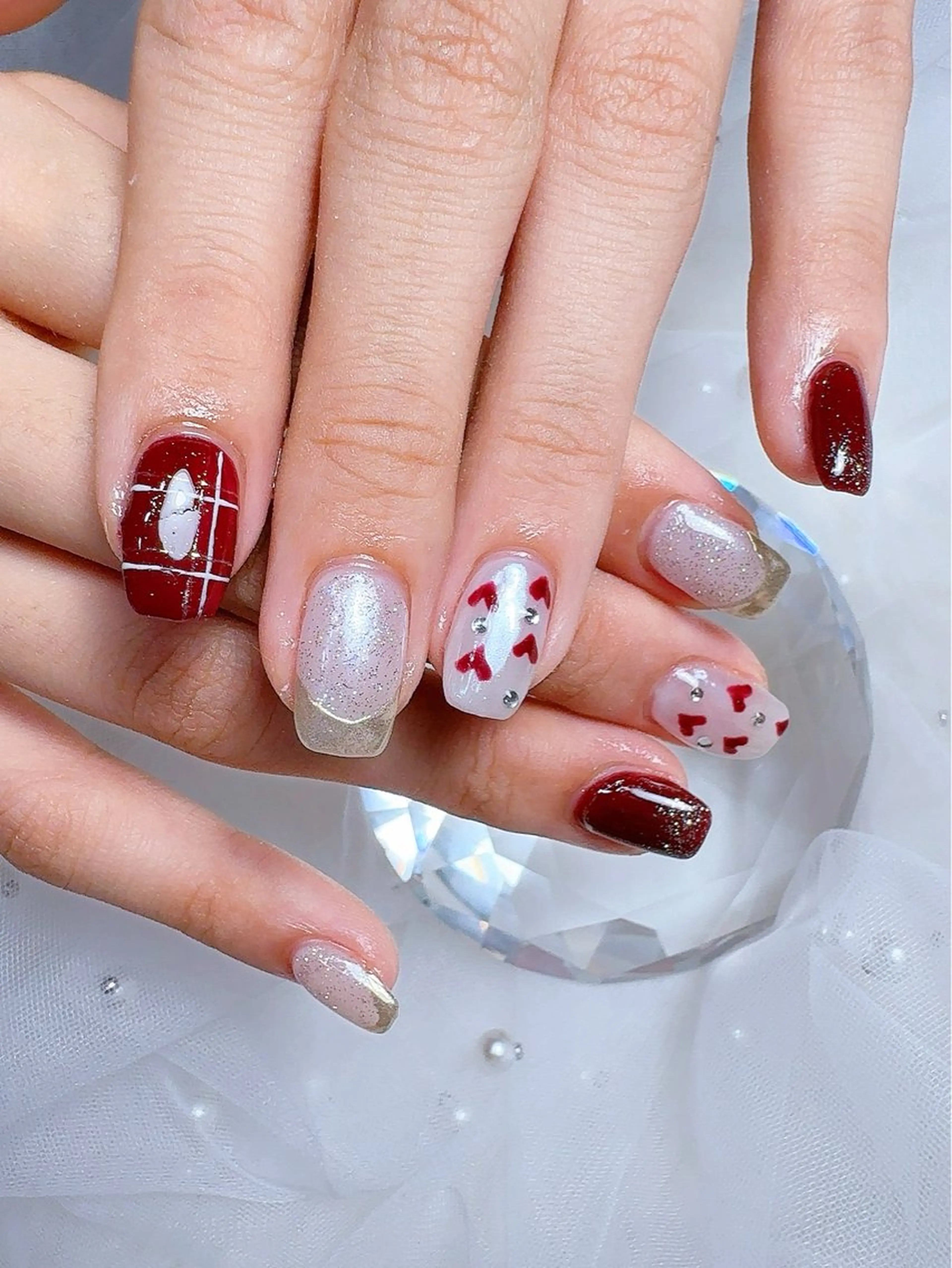 ネイル アートネイル フラッシュネイル フットネイル グラデーション ラメ(グリッター) ハンドネイル BABY  BREATH所属・y natsumiのネイルデザイン