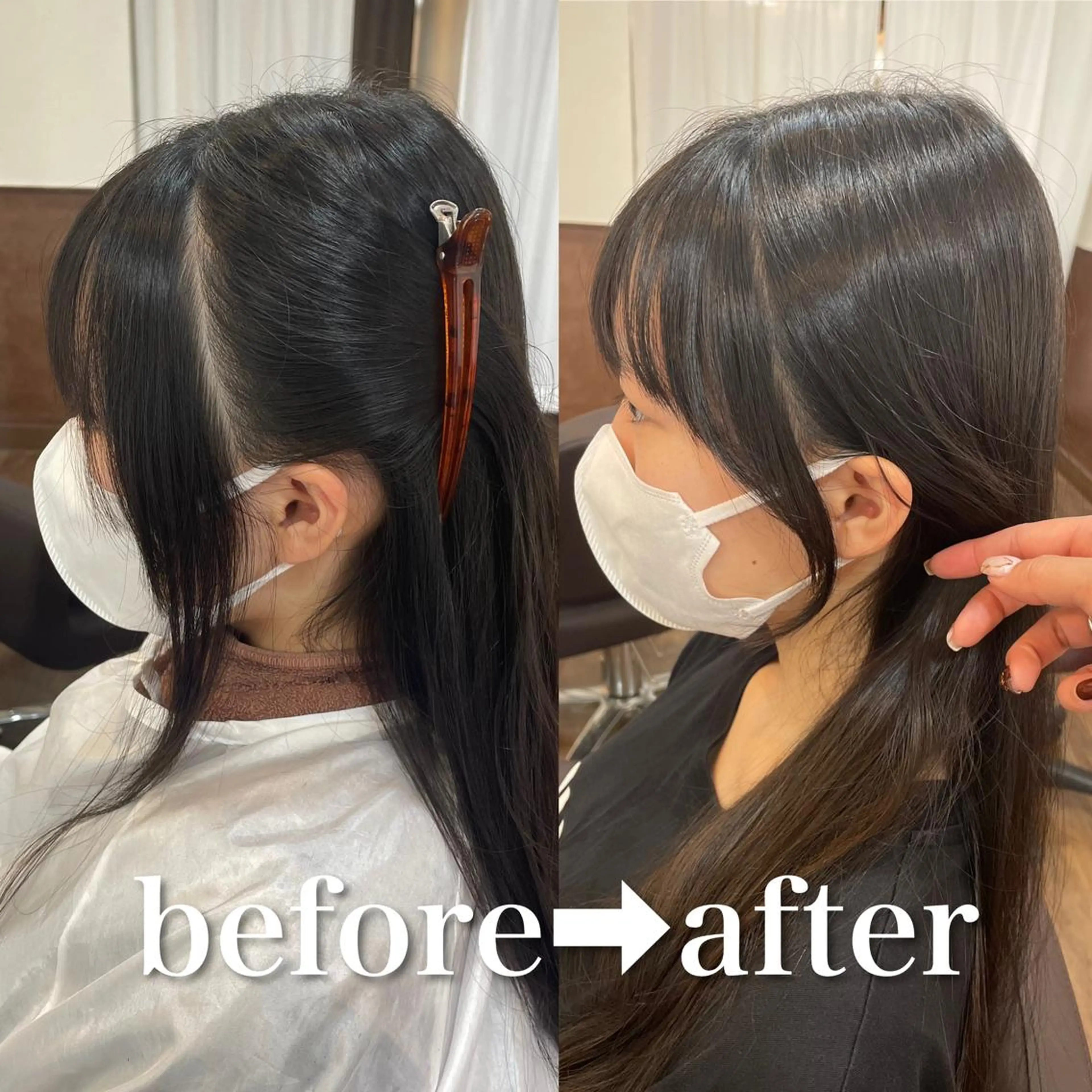 ロング 韓国風ヘア カット 透明感韓国ヘア♡ みつきのヘアスタイル