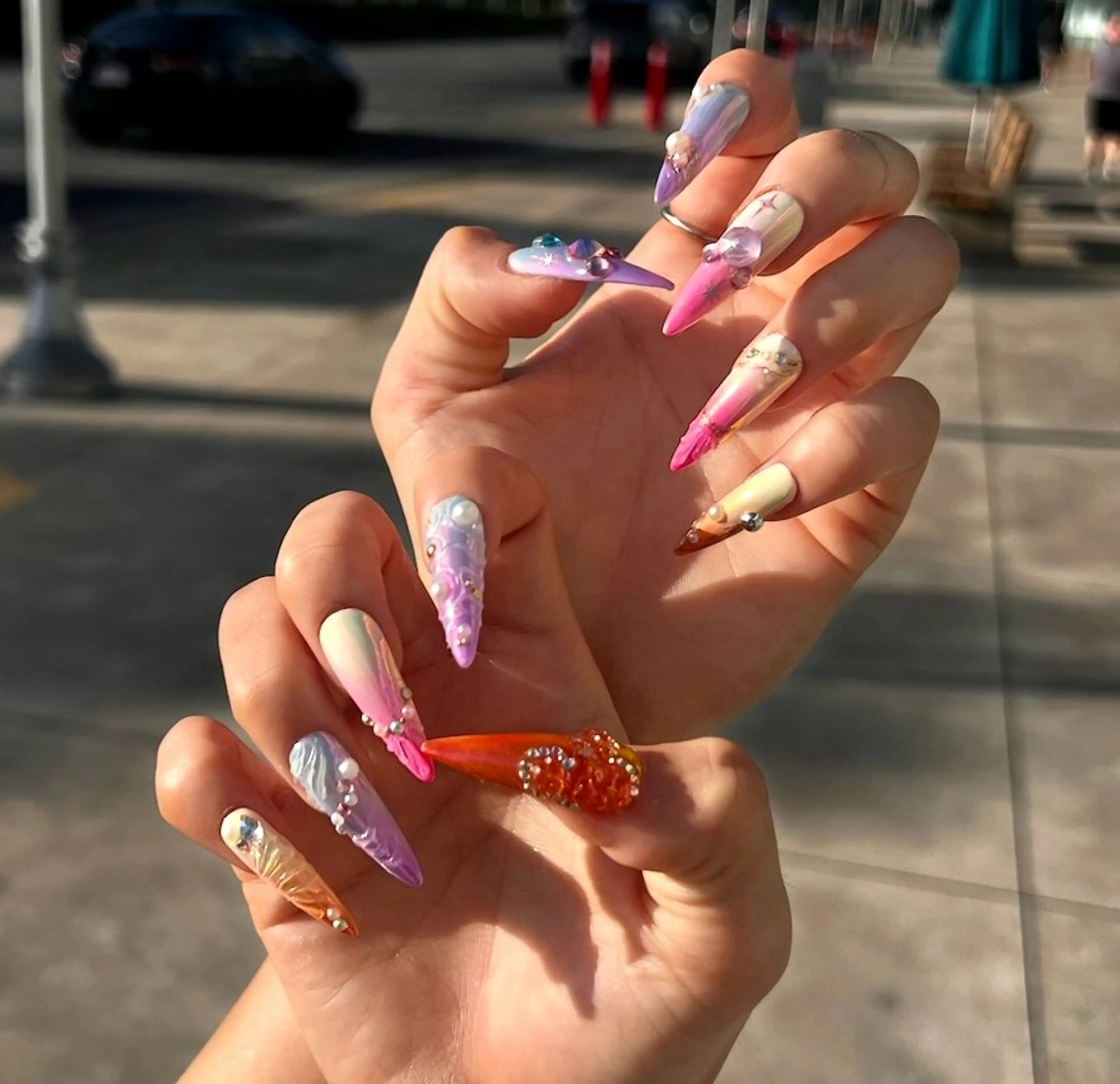 ネイル ハンドネイル AURORA eyelash&nail salon アメ村店所属・🌏AURORA | RiRi🪐のネイルデザイン