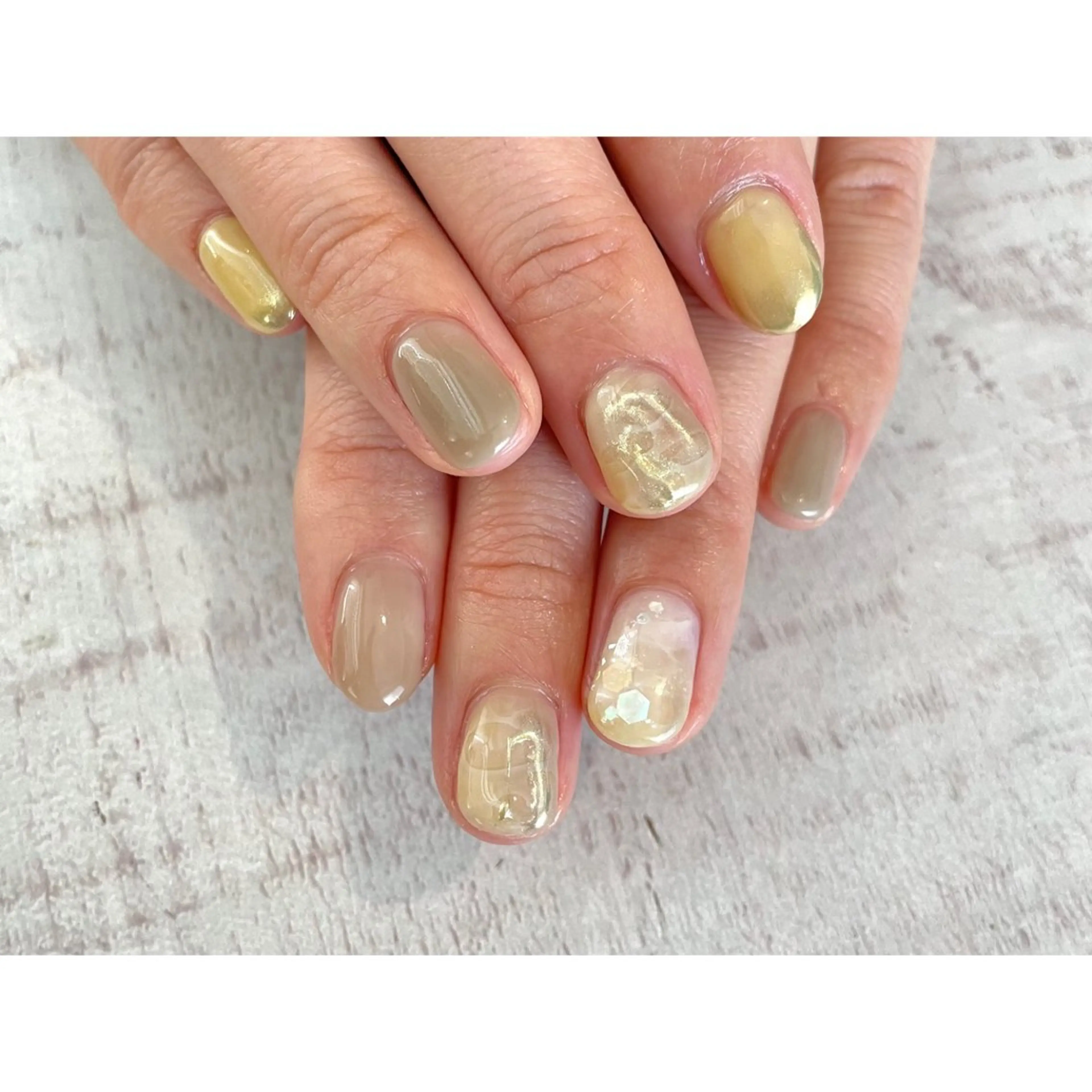 ネイル ハンドネイル 𖡼 yumenoのネイルデザイン