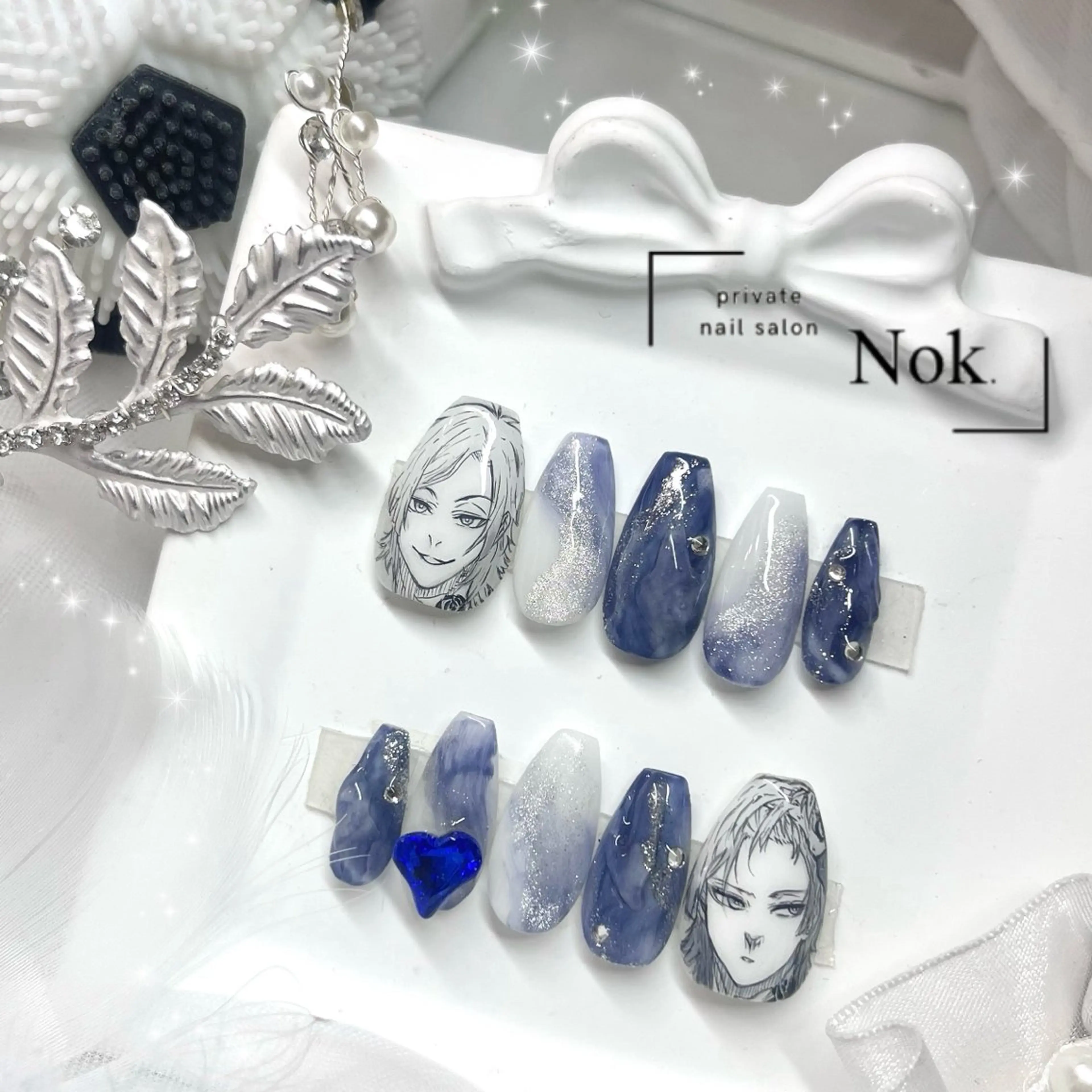 ネイル ハート ハンドネイル 池袋痛ネイル Nok. 渡辺のネイルデザイン