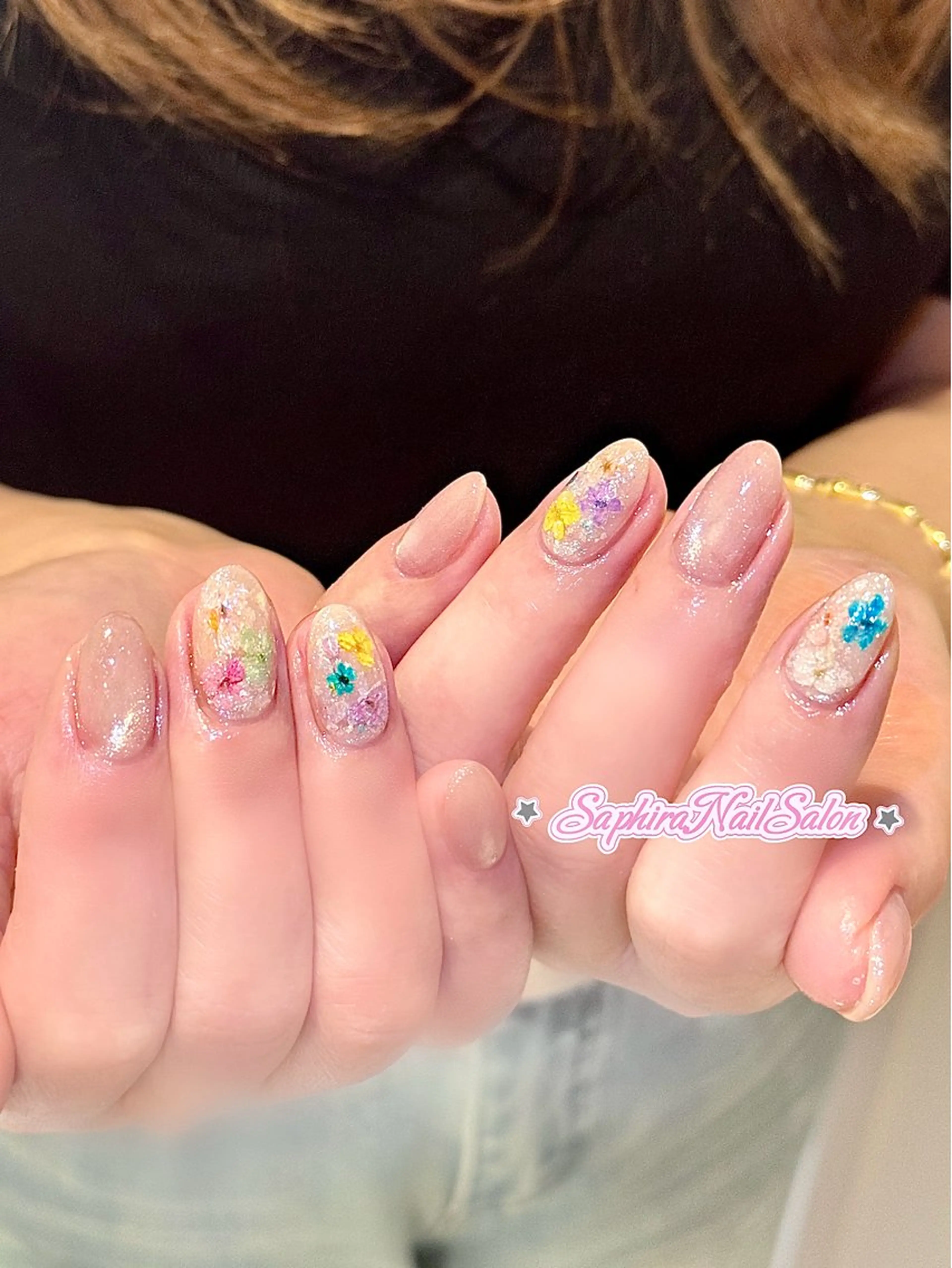 カラー ハンドネイル Saphiraネイル サロン錦糸町のネイルデザイン
