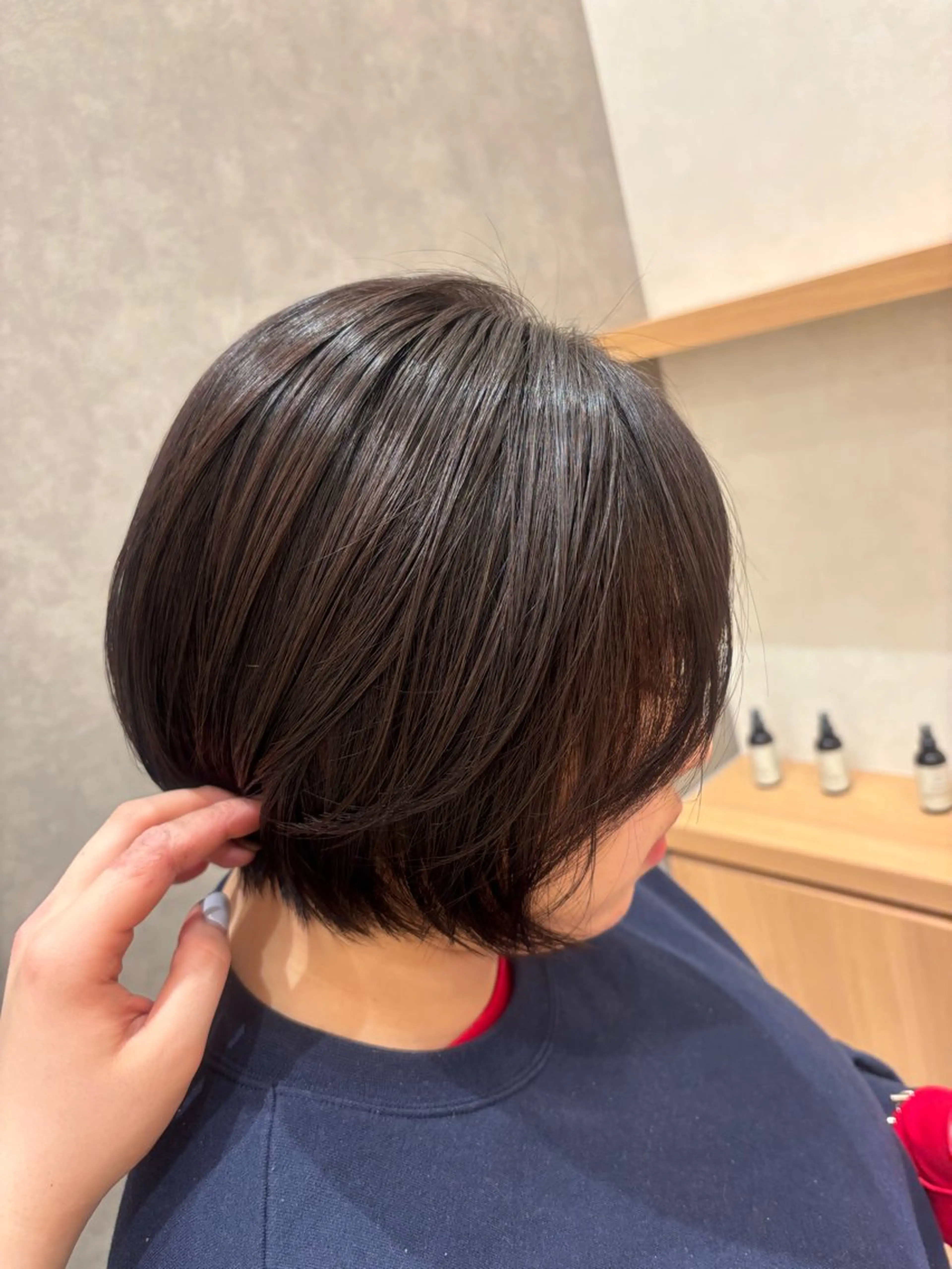 カラー 透明感カラー ダークグレー ダークグレージュ グレージュ 透明感カラー/艶髪 MOMOのヘアスタイル