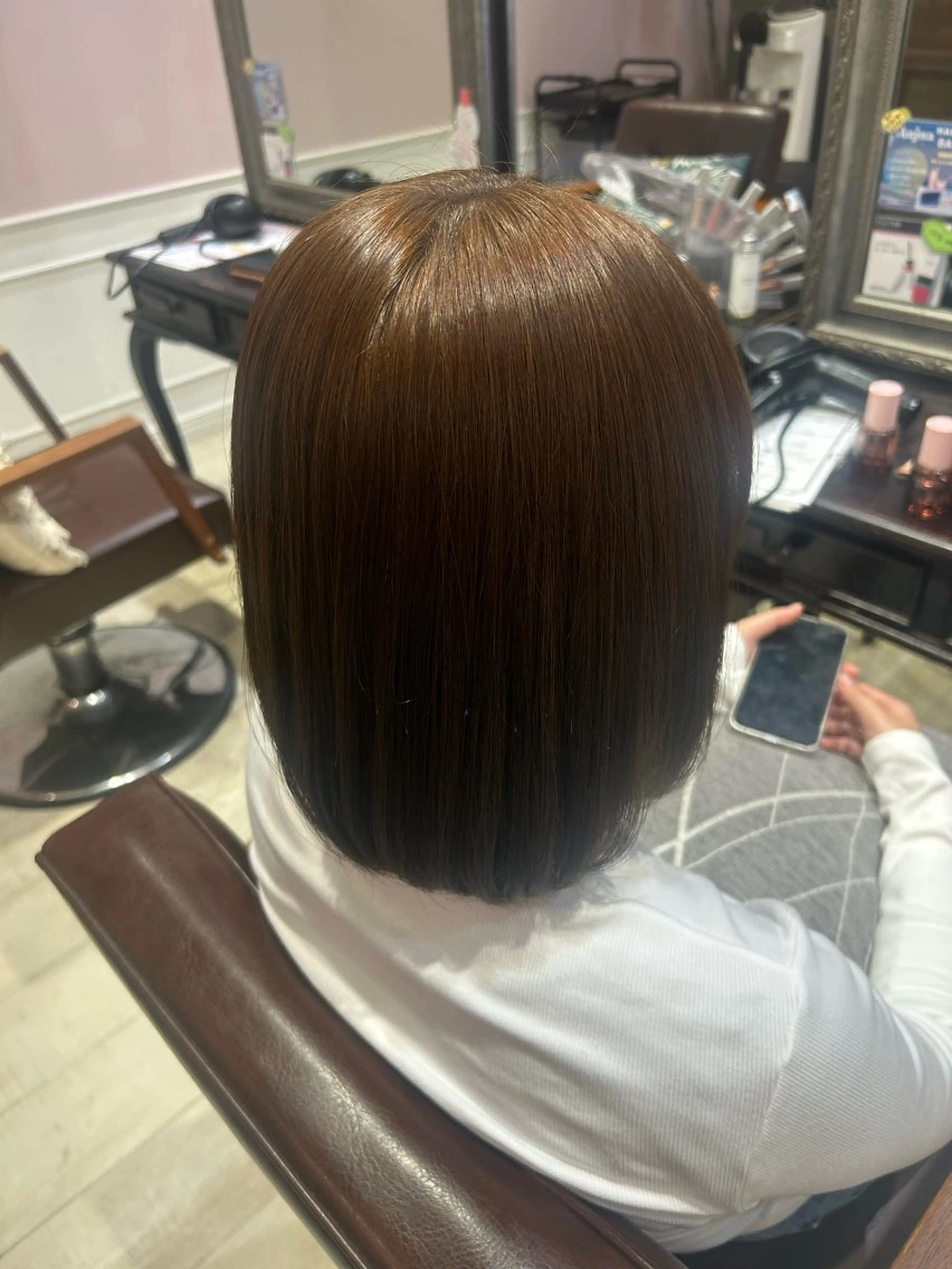 ミディアム ヘアカラー トリートメント 暖色カラー｜艶髪｜ 🥨AIKA🥨のヘアスタイル