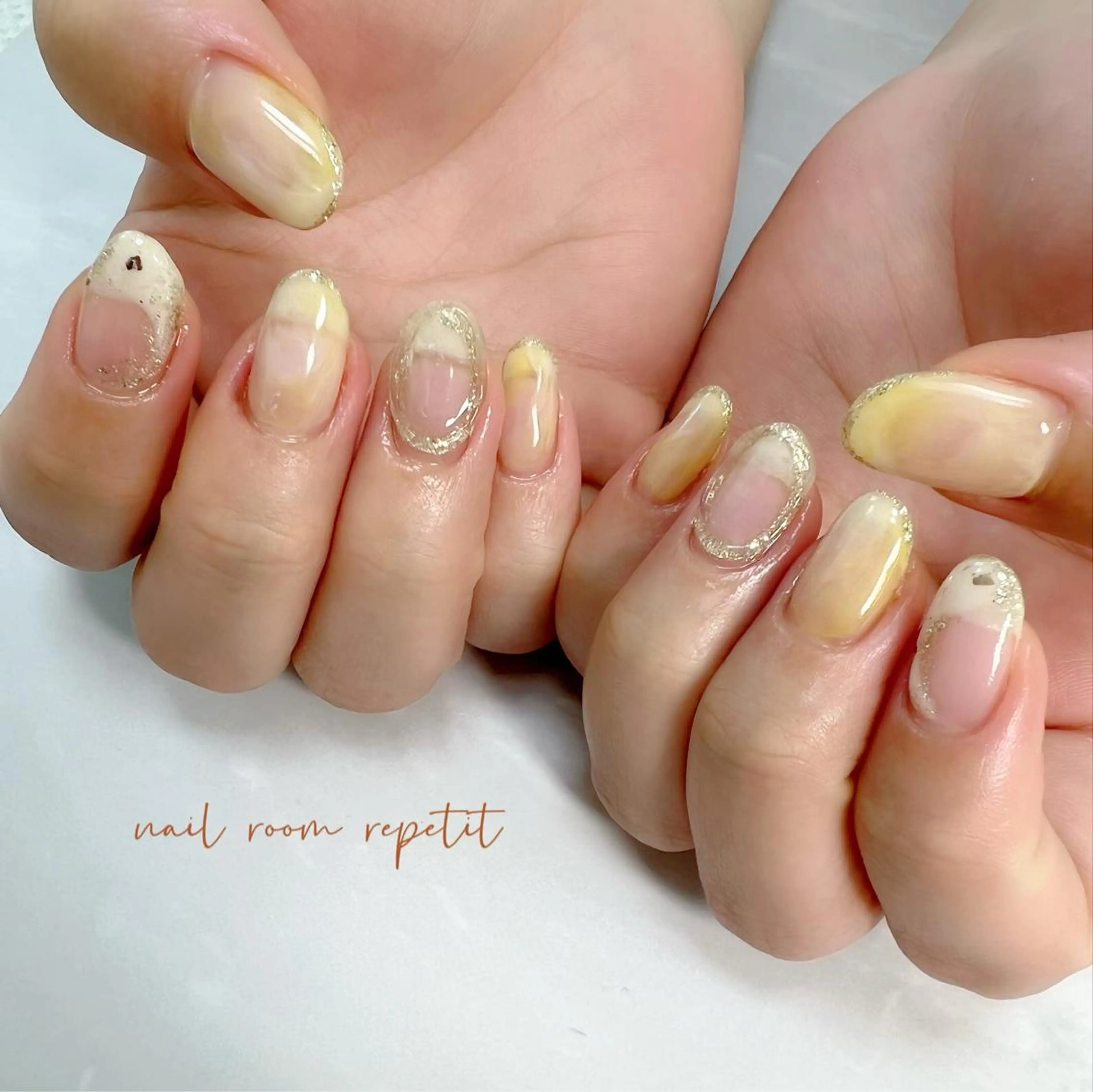 ネイル べっ甲ネイル フラワーネイル ジェルネイル マグネットネイル ミラーネイル ネイルルームリプティ naoのネイルデザイン