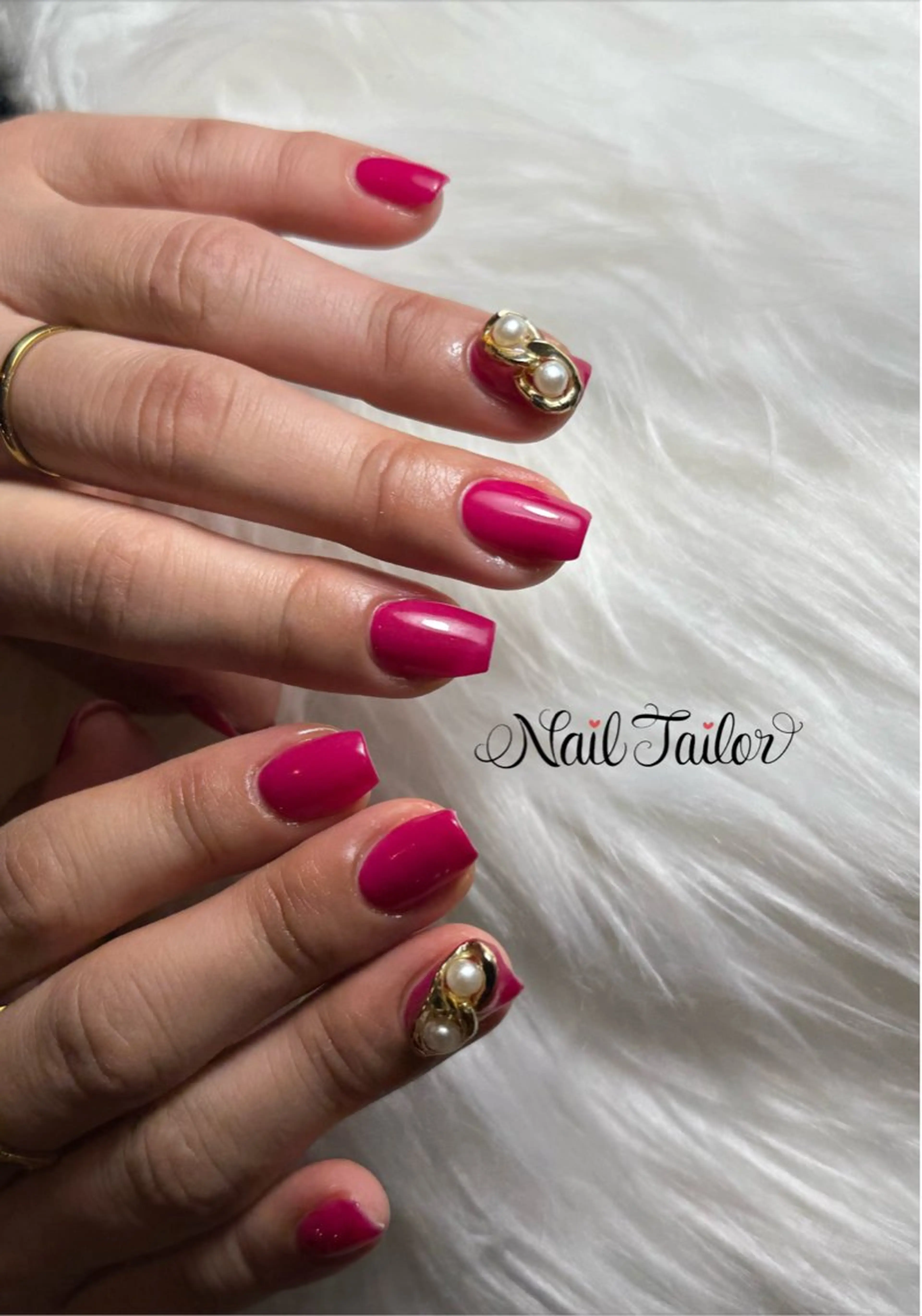 ネイル 長さ出し 卒業式 ワンカラーネイル ピンク ショートネイル ハンドネイル NailTailor ネイルテイラーのネイルデザイン