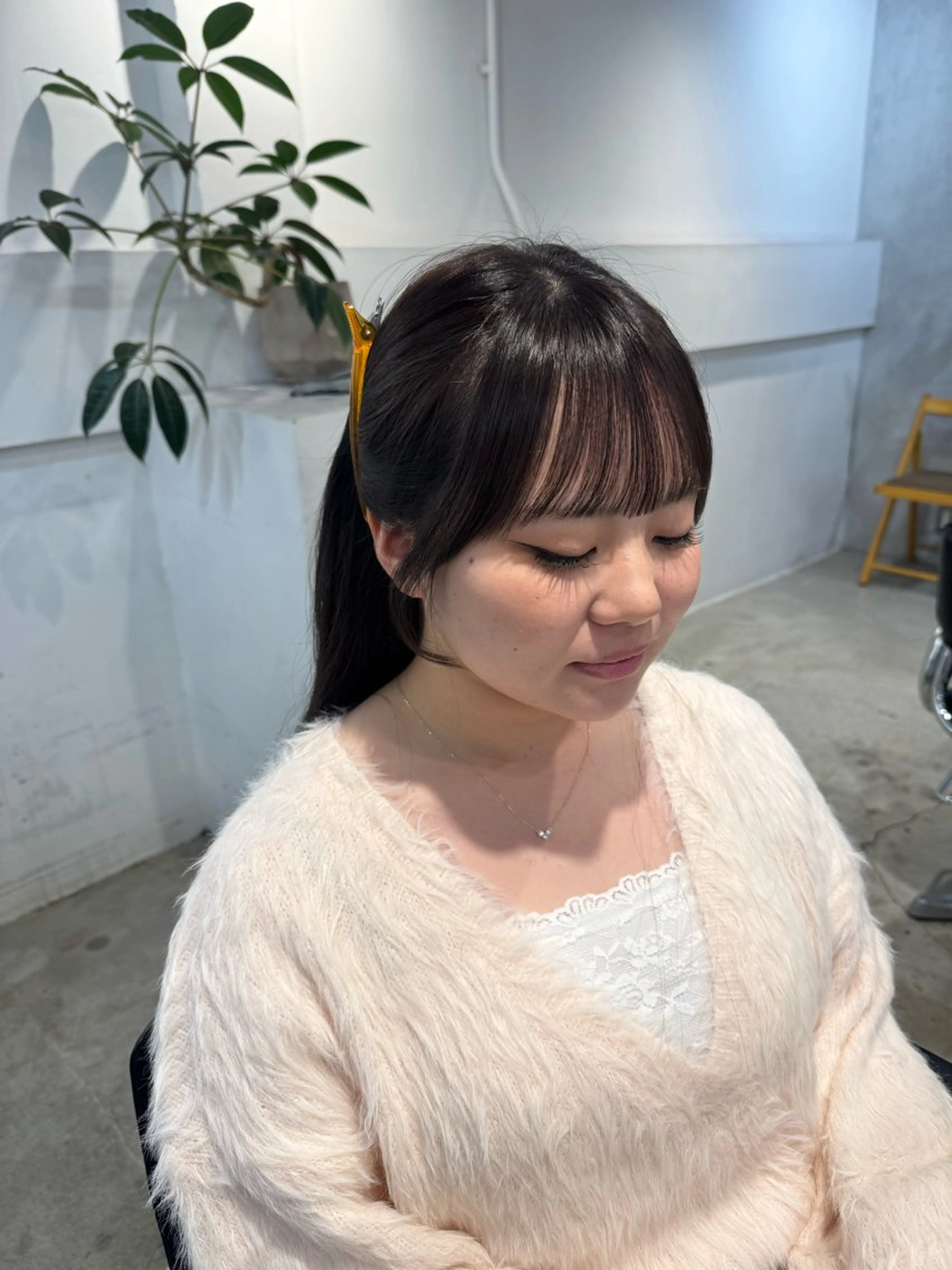 セミロング カット ヘアカラー トリートメント 顔周りcut・ご相談 ＝新宿しずく🇰🇷のヘアスタイル