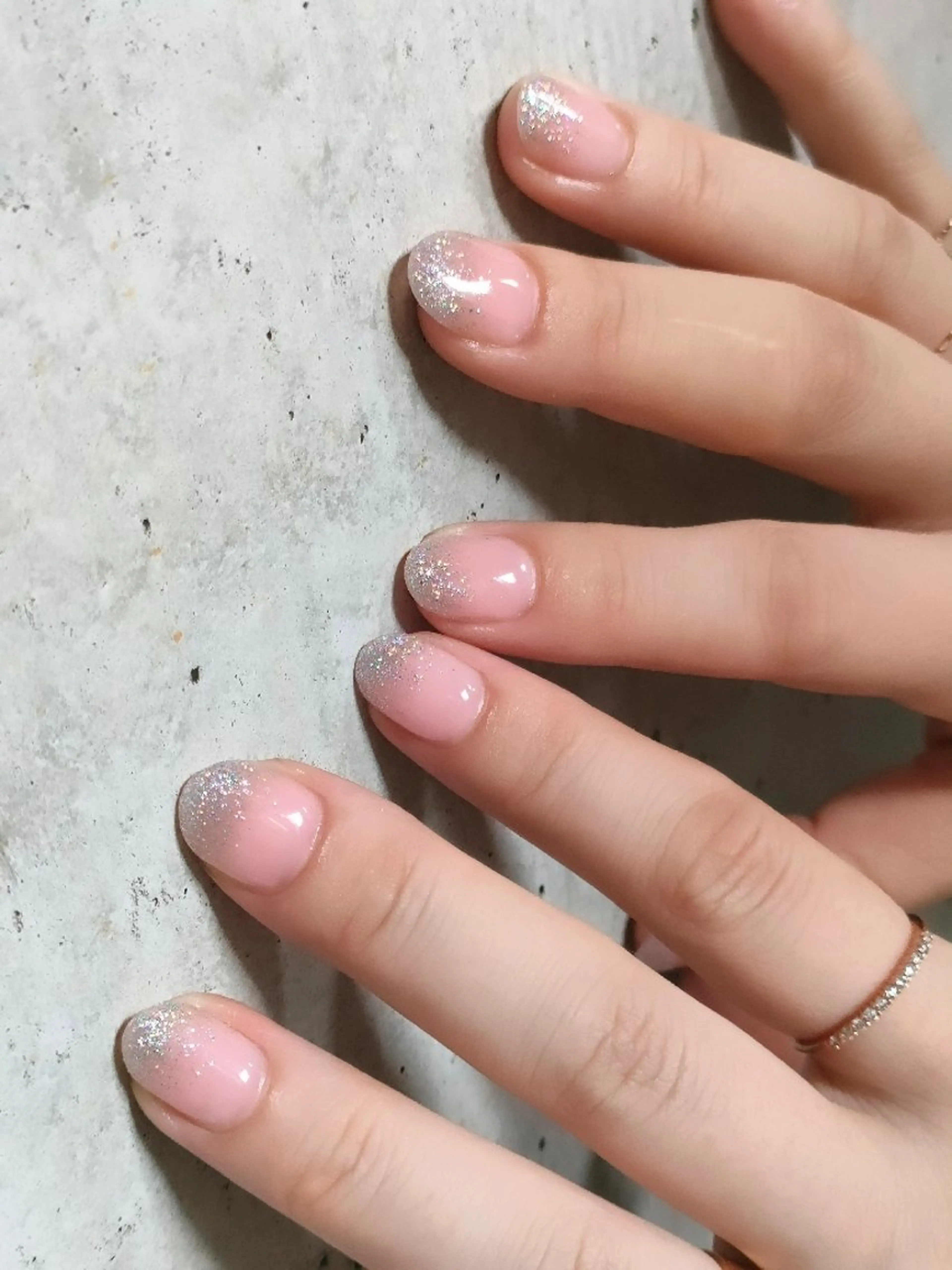 ネイル フラッシュネイル グラデーション ラメ(グリッター) oir. nailsalonのネイルデザイン