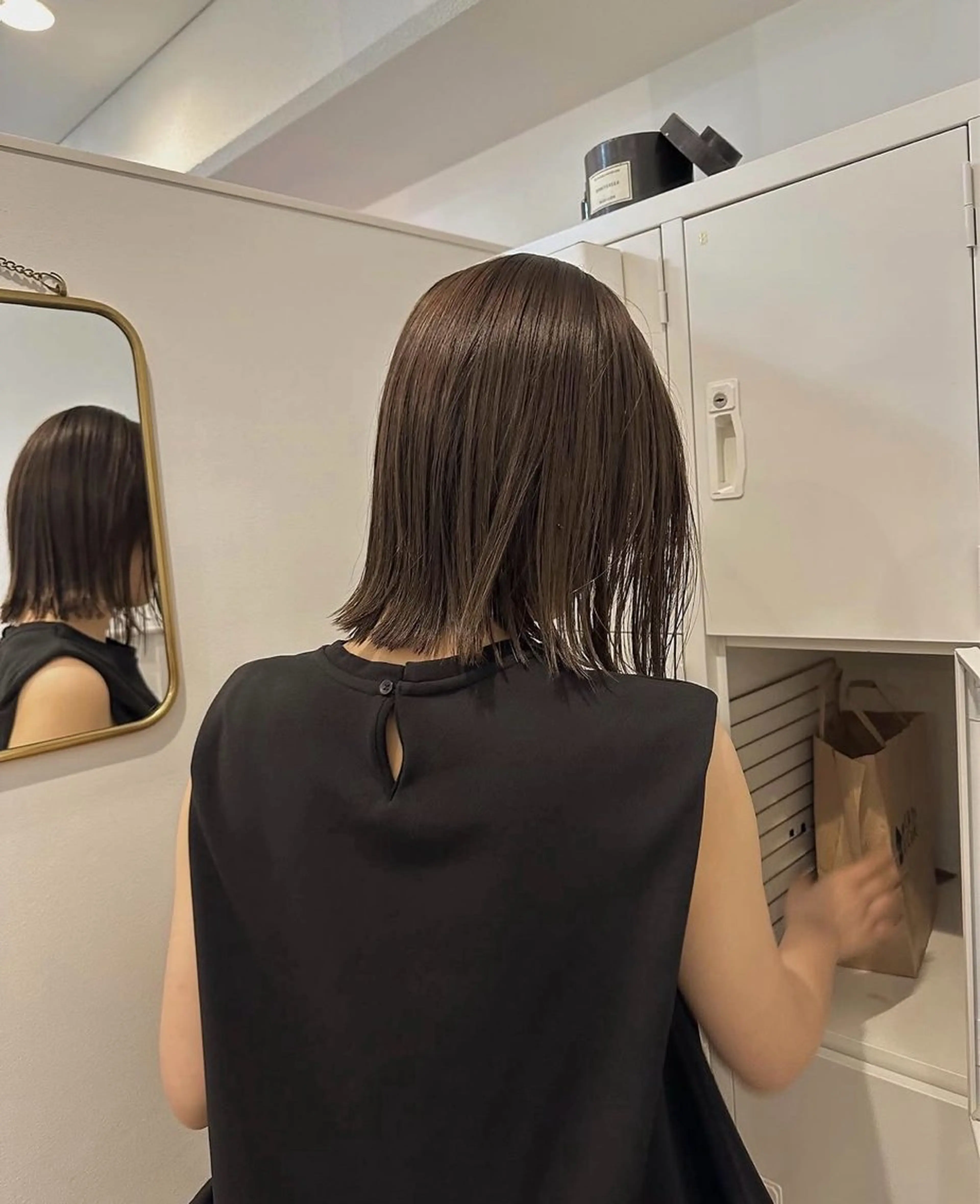 ミディアム カラー ボブ カット ヘアカラー H女性専用サロン梅田所属・伊澤 紗弥のヘアスタイル