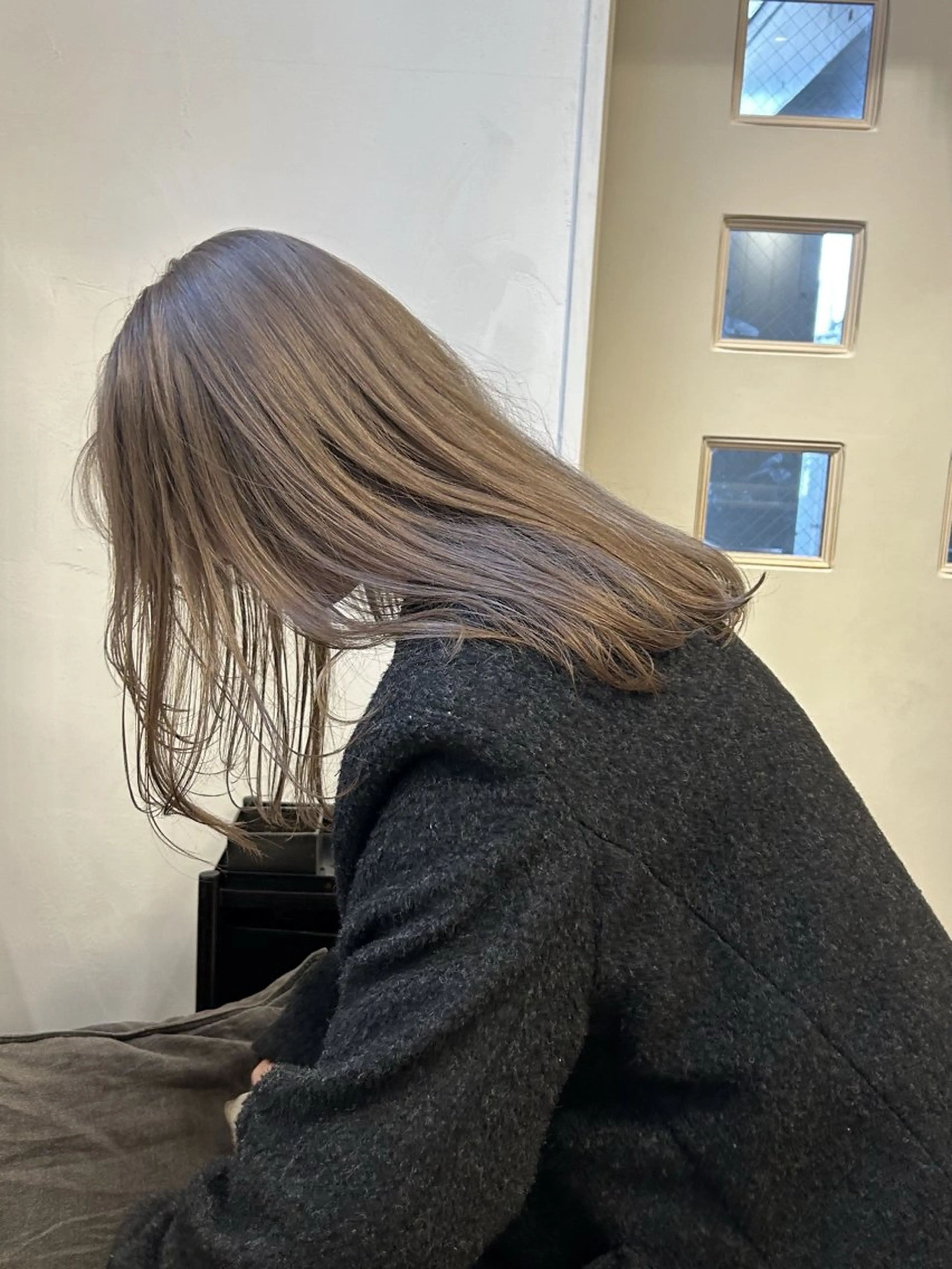 セミロング カラー カット ヘアカラー トリートメント じゅわっと暖色カラー 🍊Moemiのヘアスタイル