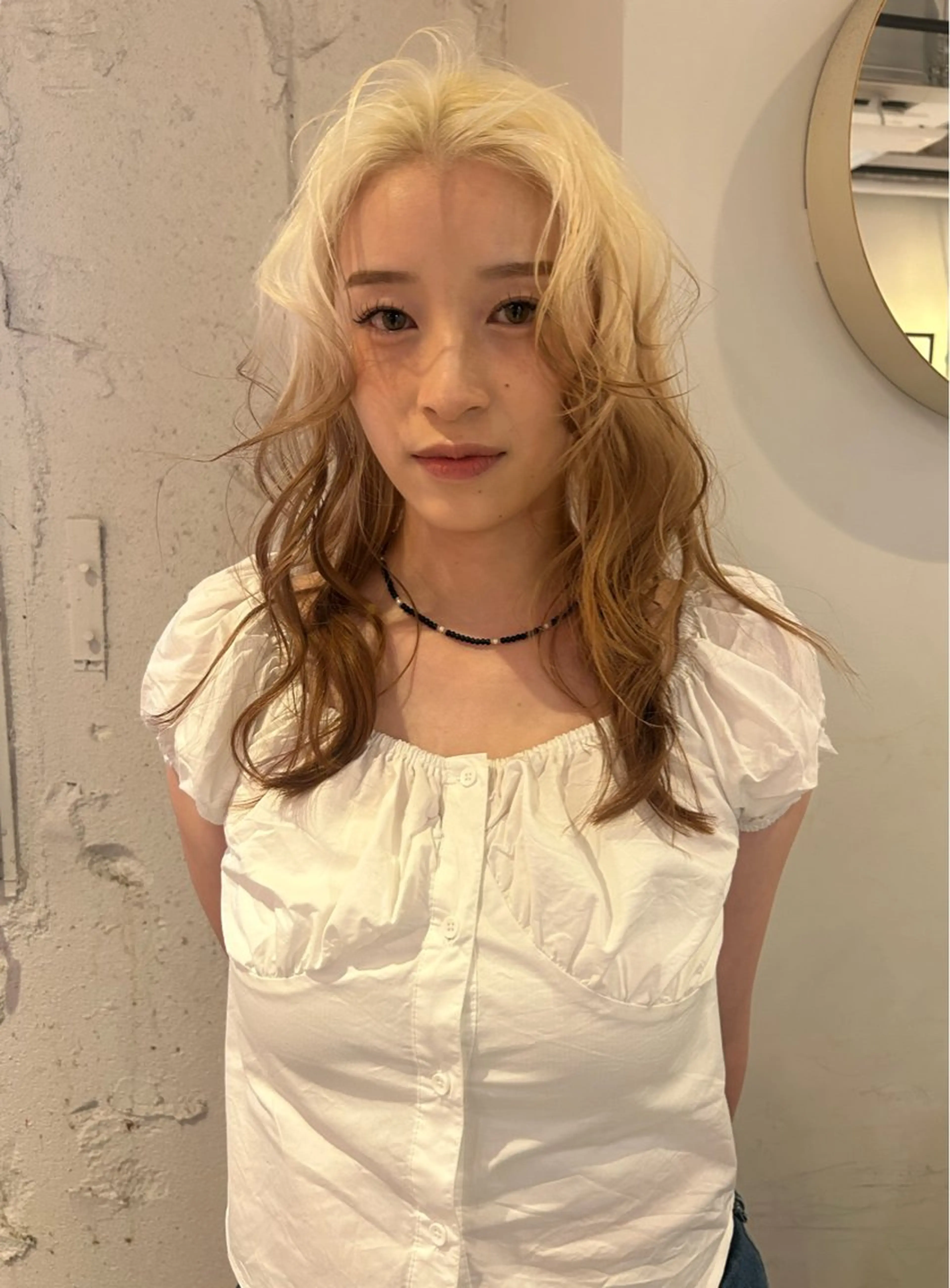 セミロング カラー ブロンド ブラウンカラー カット ヘアカラー トリートメント 村上雅人 ナチュラルモードのヘアスタイル