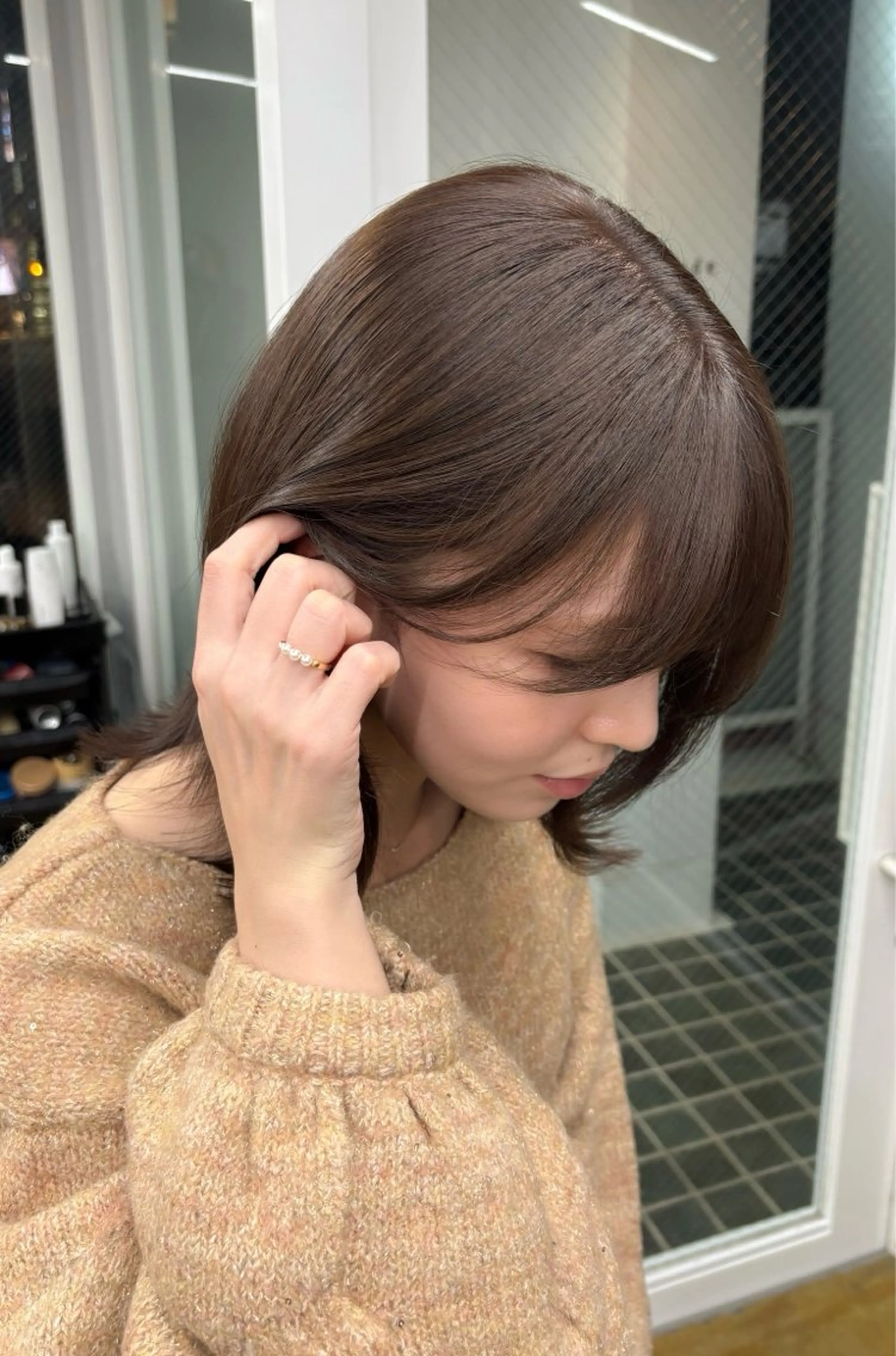 ミディアム ヘアカラー トリートメント 𝐀𝐦𝐞𝐫𝐢 /透明感カラーのヘアスタイル