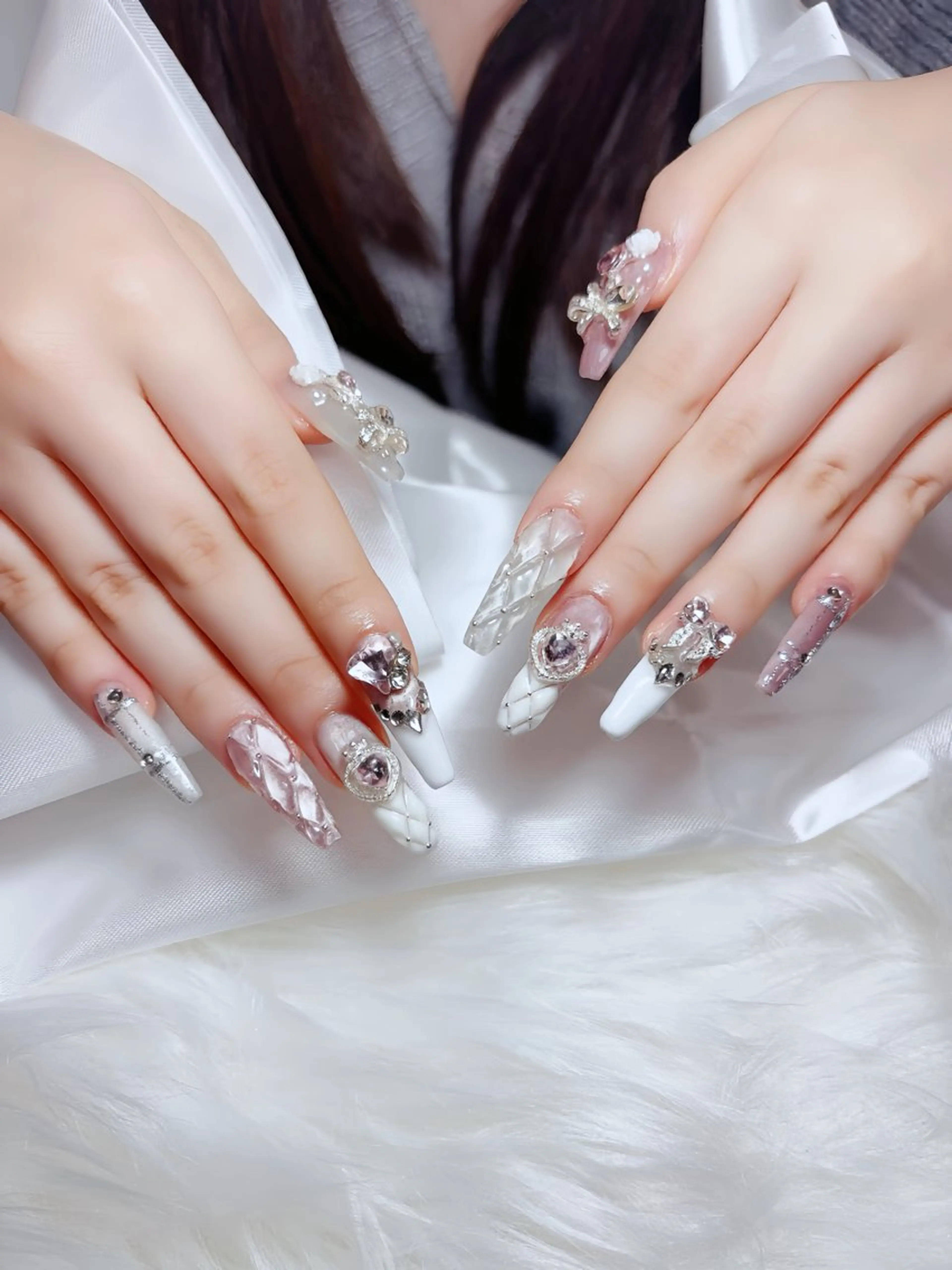 ネイル 長さ出し フットネイル ジェルネイル 韓国ネイル マグネットネイル YMT NailStudioのネイルデザイン