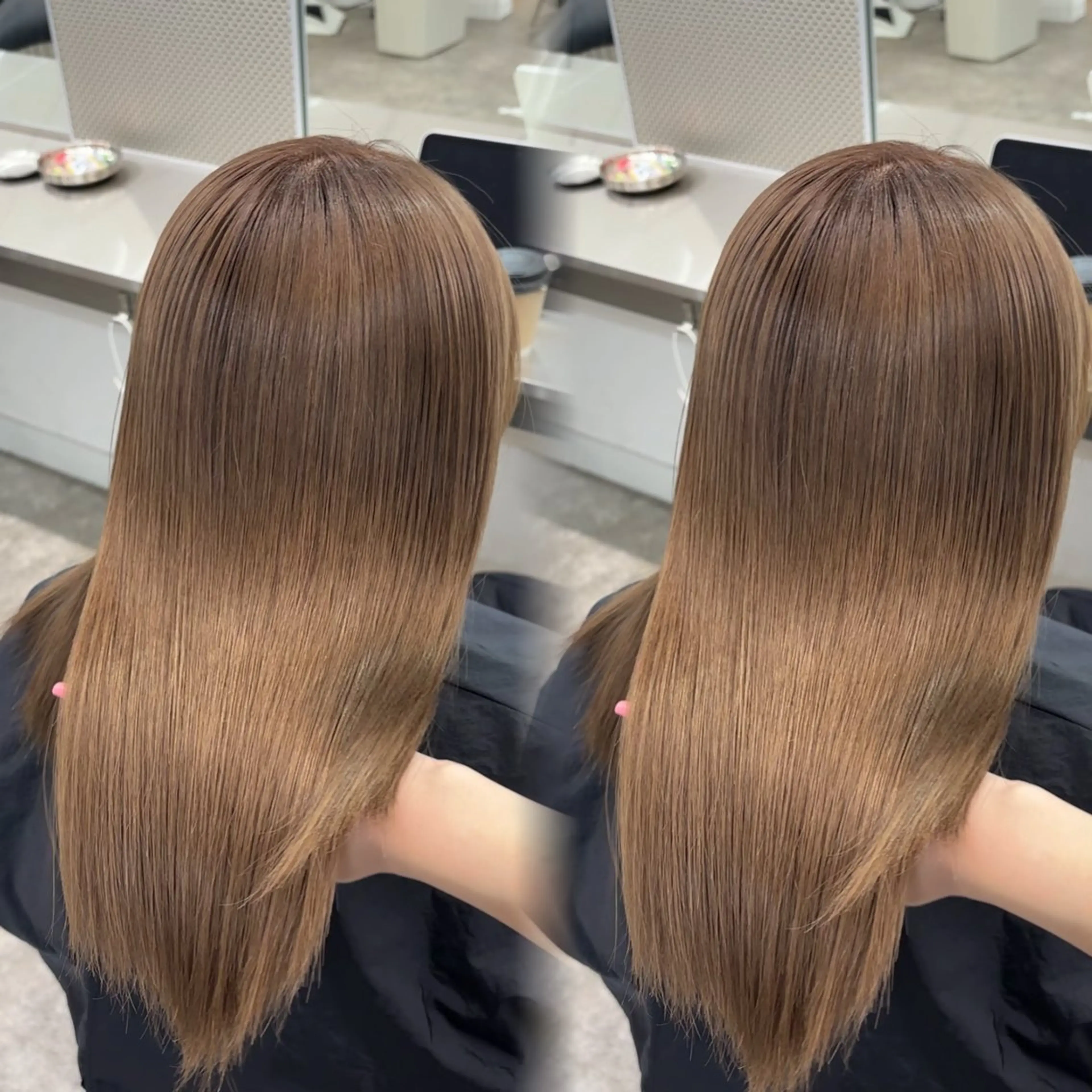 ミディアム カラー ブリーチ ブラウンカラー ナチュラルブラウン ヘアカラー トリートメント 葉南 /LIANのヘアスタイル