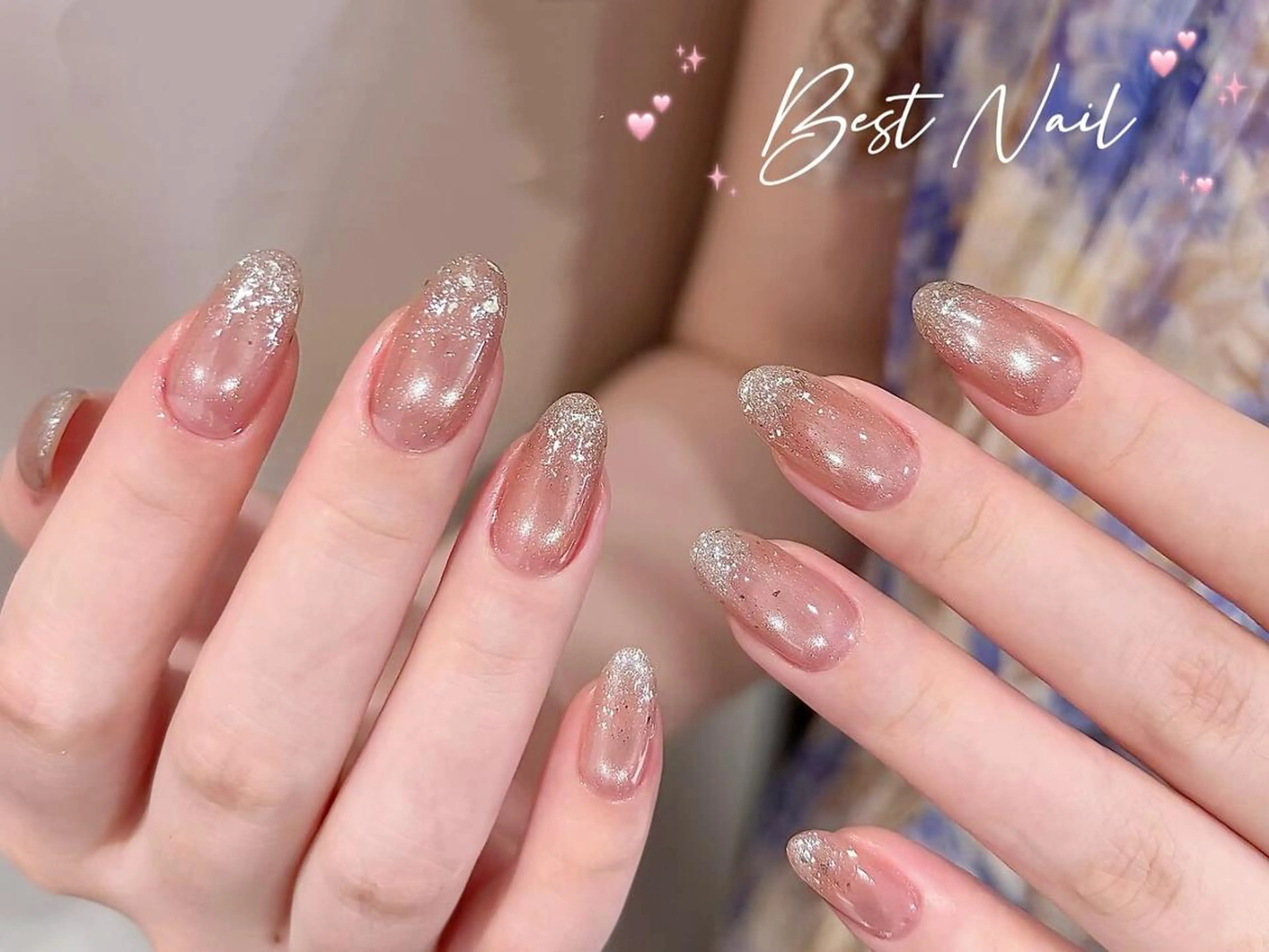 ネイル アートネイル オーロラネイル クリアネイル フレンチネイル ジェルネイル 前田 芽のネイルデザイン