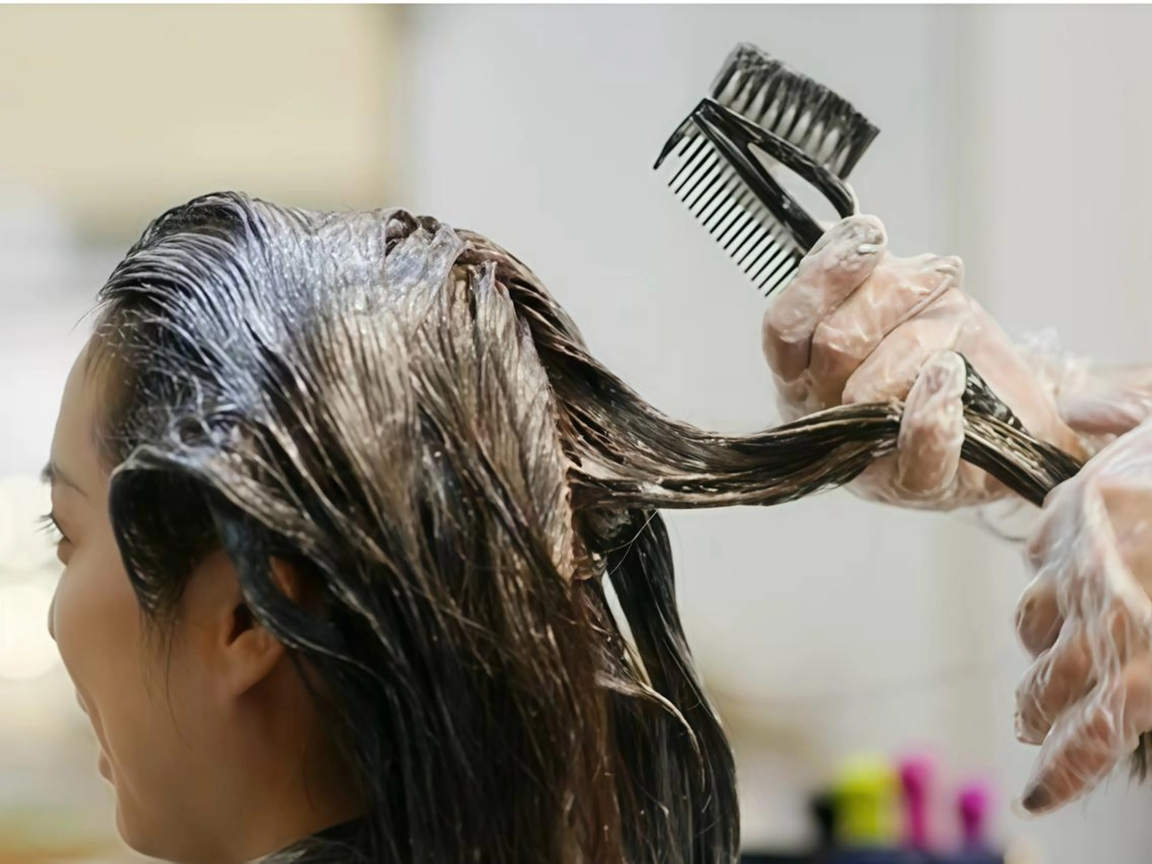 ミディアム カラー ヘアカラー 白髪染め専門店 Recolorなおこのヘアスタイル