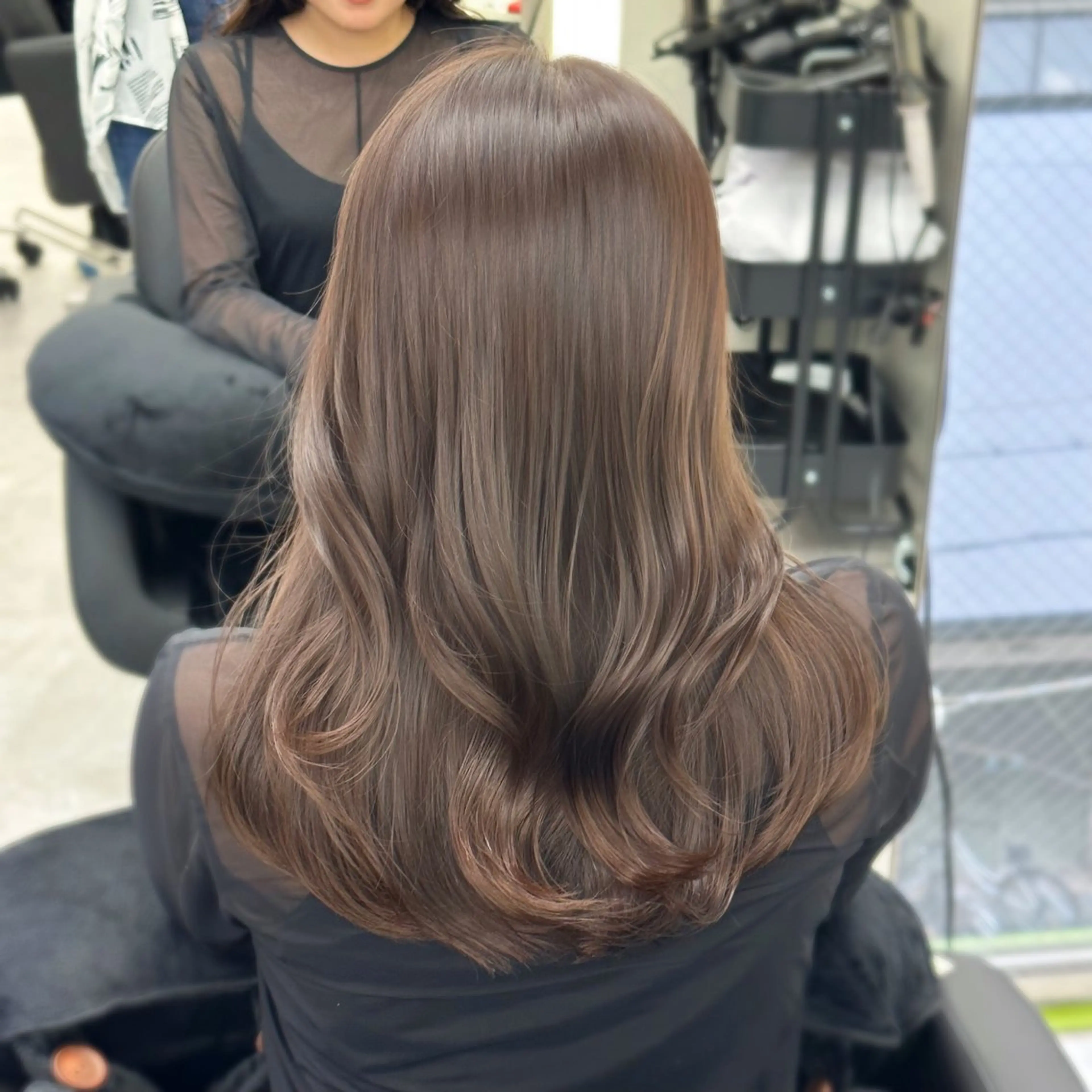 セミロング カラー トリートメント カット ヘアカラー トリートメント 田之上千尋/透明感 ブリーチなし/韓国風のヘアスタイル