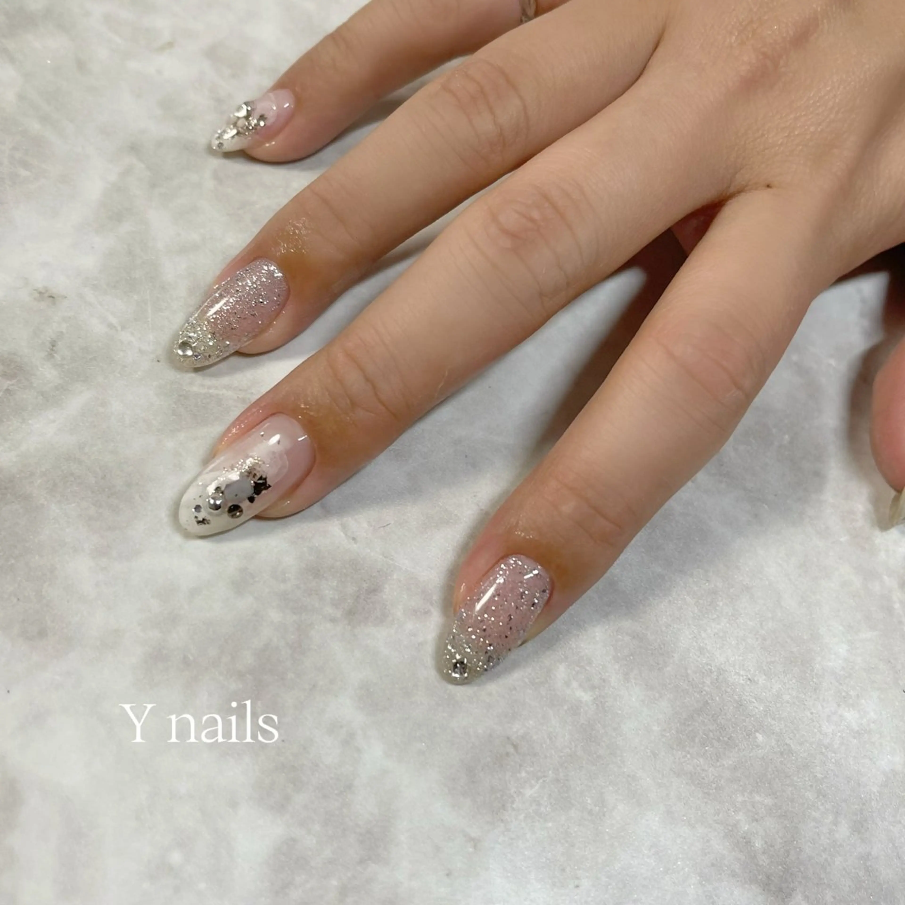 ネイル ラメ(グリッター) ハンドネイル 沖縄 Y nailsのネイルデザイン
