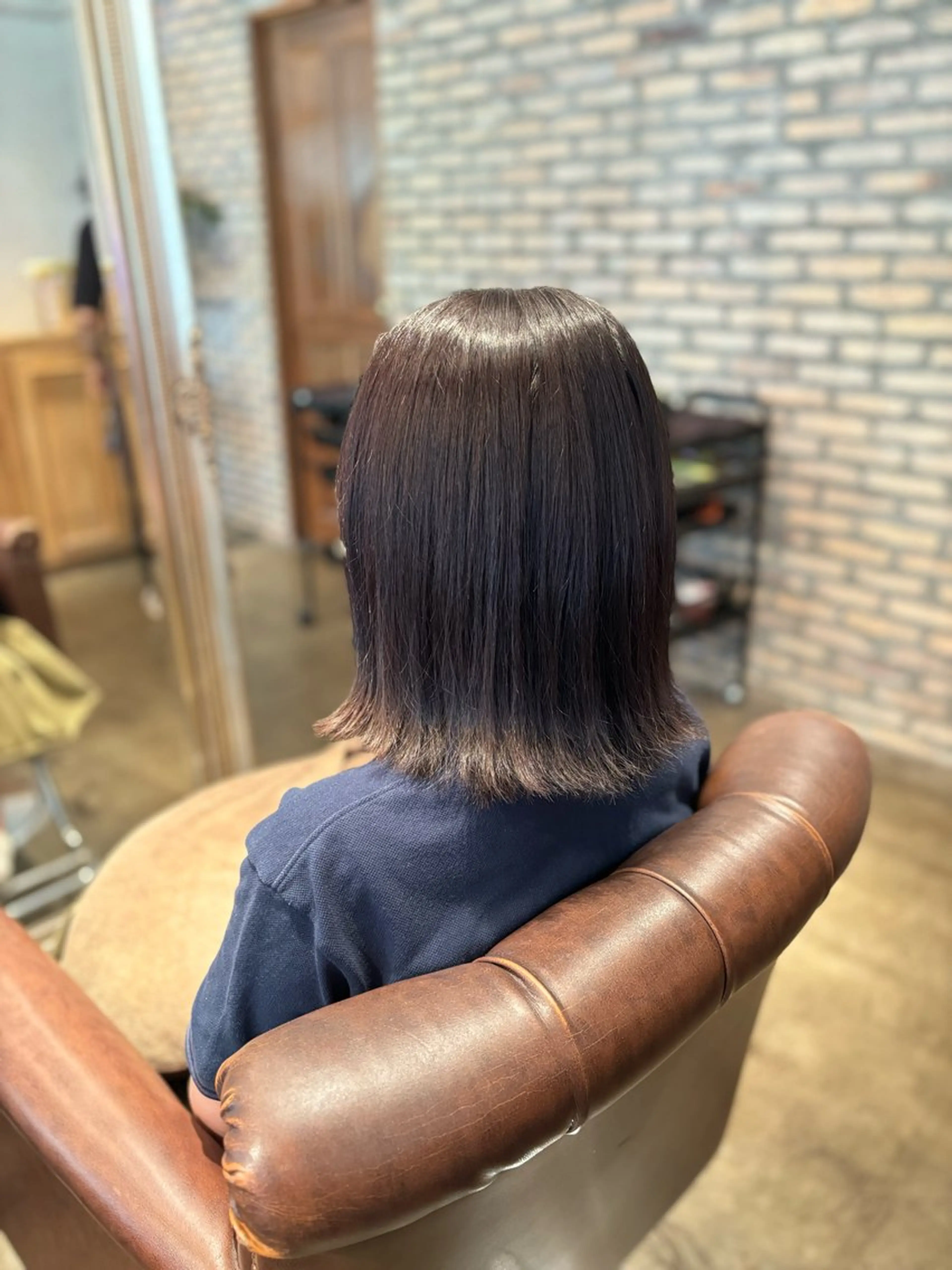 ミディアム カラー 髪質改善 トリートメント 髪質改善カラー ブラウン🤎YUMEのヘアスタイル