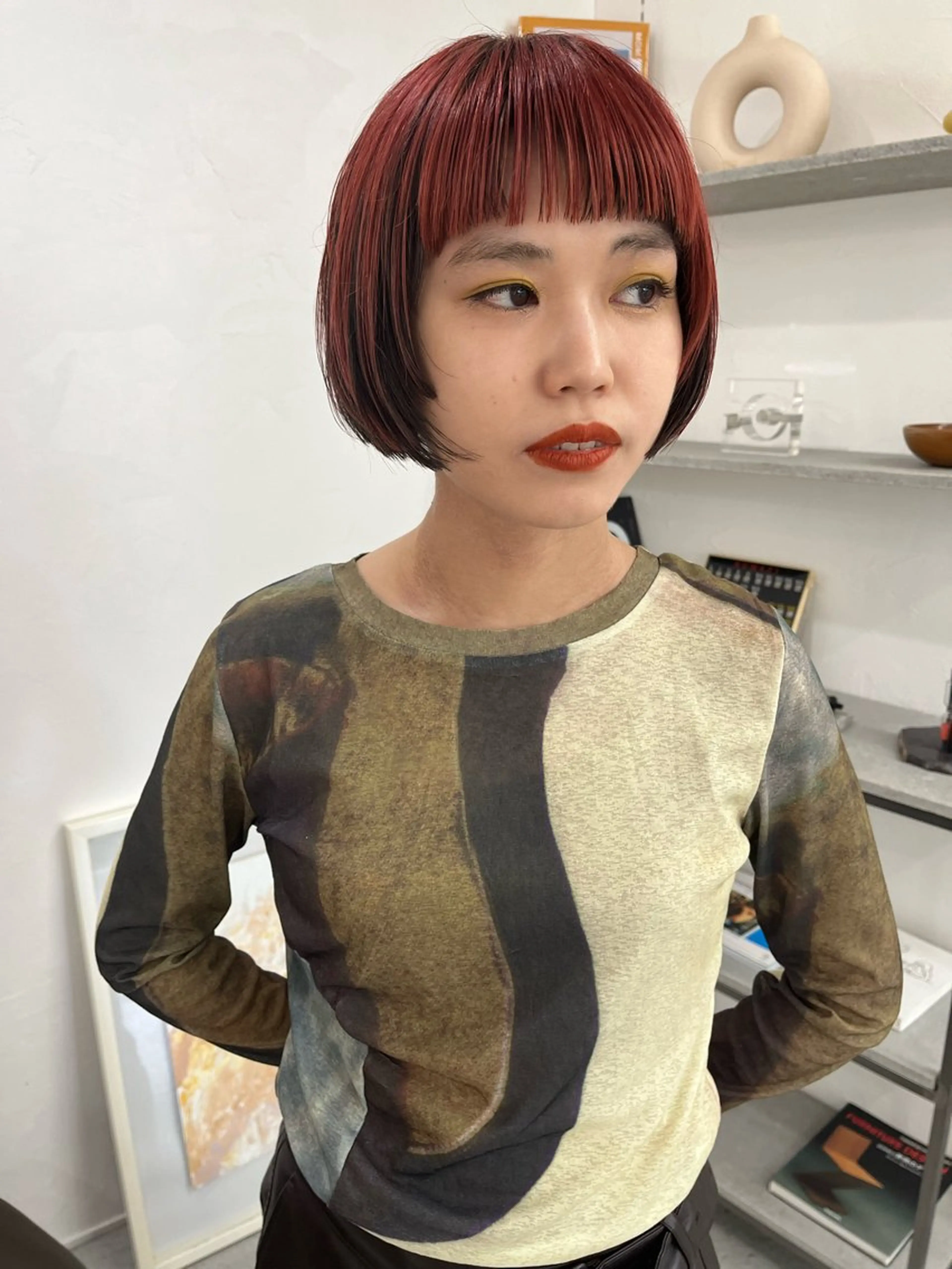 ショート カラー 浪 一平のヘアスタイル