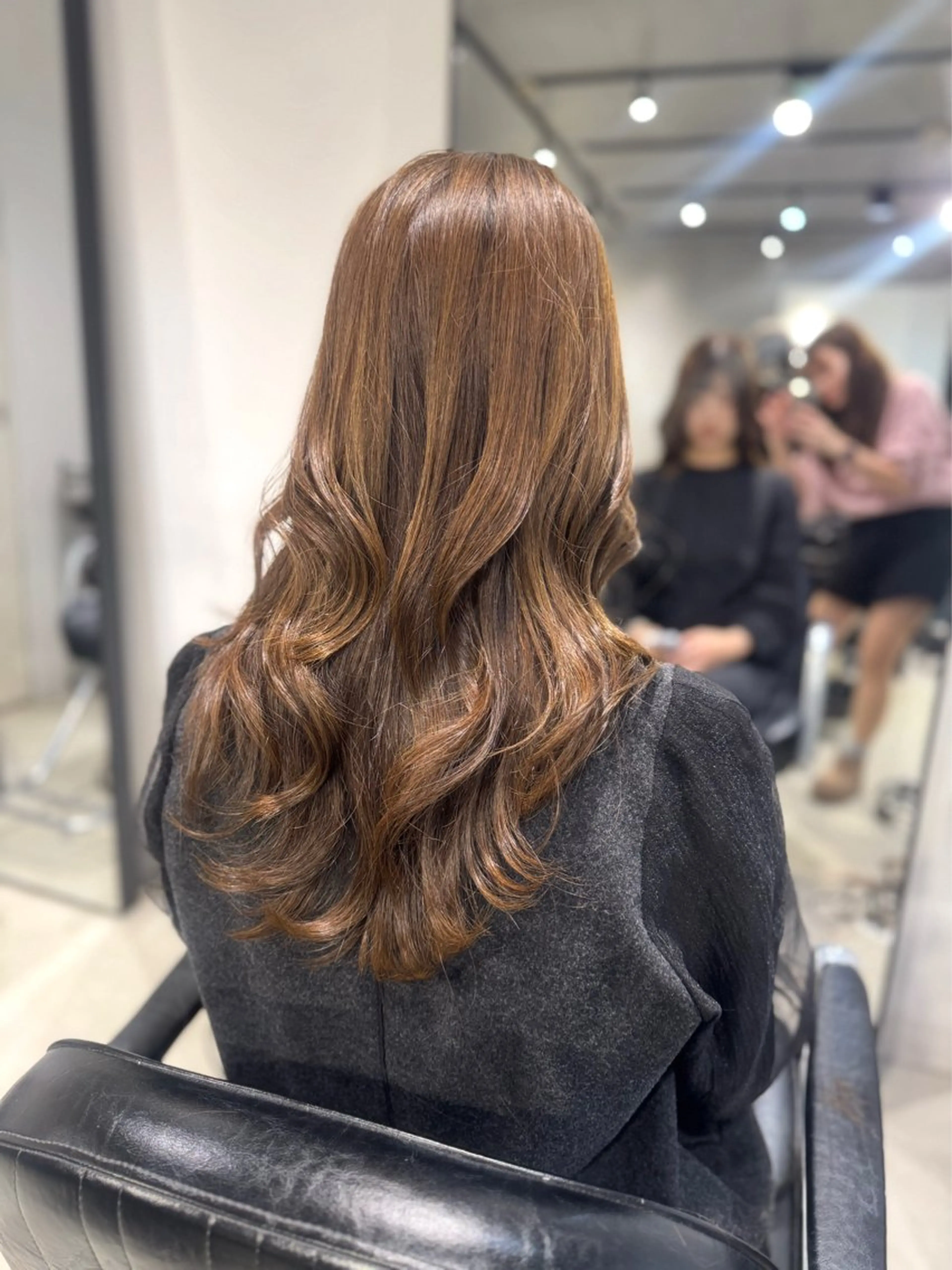 セミロング カラー パーマ ヘアアレンジ カット ヘアカラー トリートメント ヘアセット 透明感/オリーブ/ グレージュ/YUKAのヘアスタイル