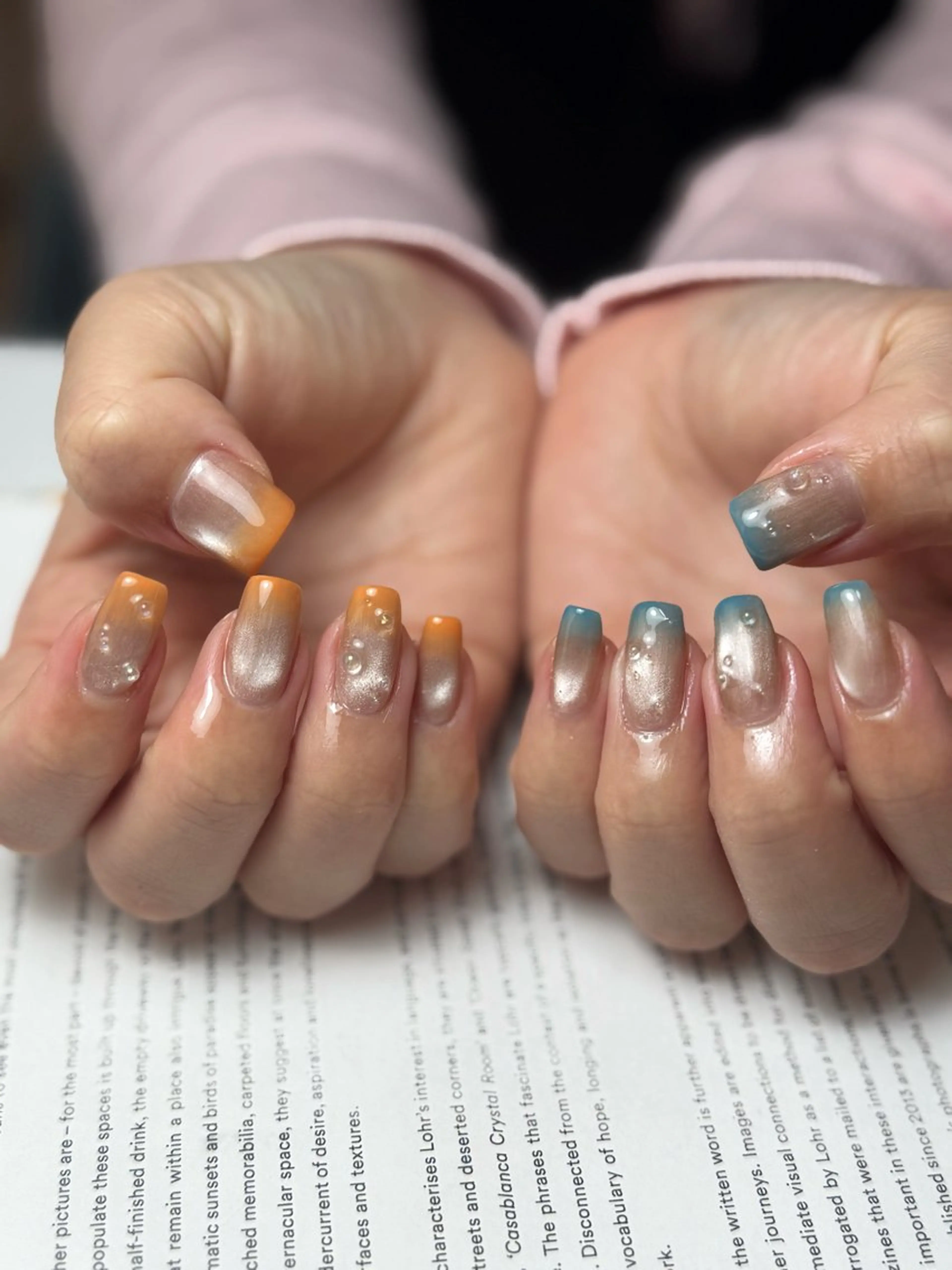 ネイル グラデーション マグネットネイル ハンドネイル 白日-hakubi nail-のネイルデザイン