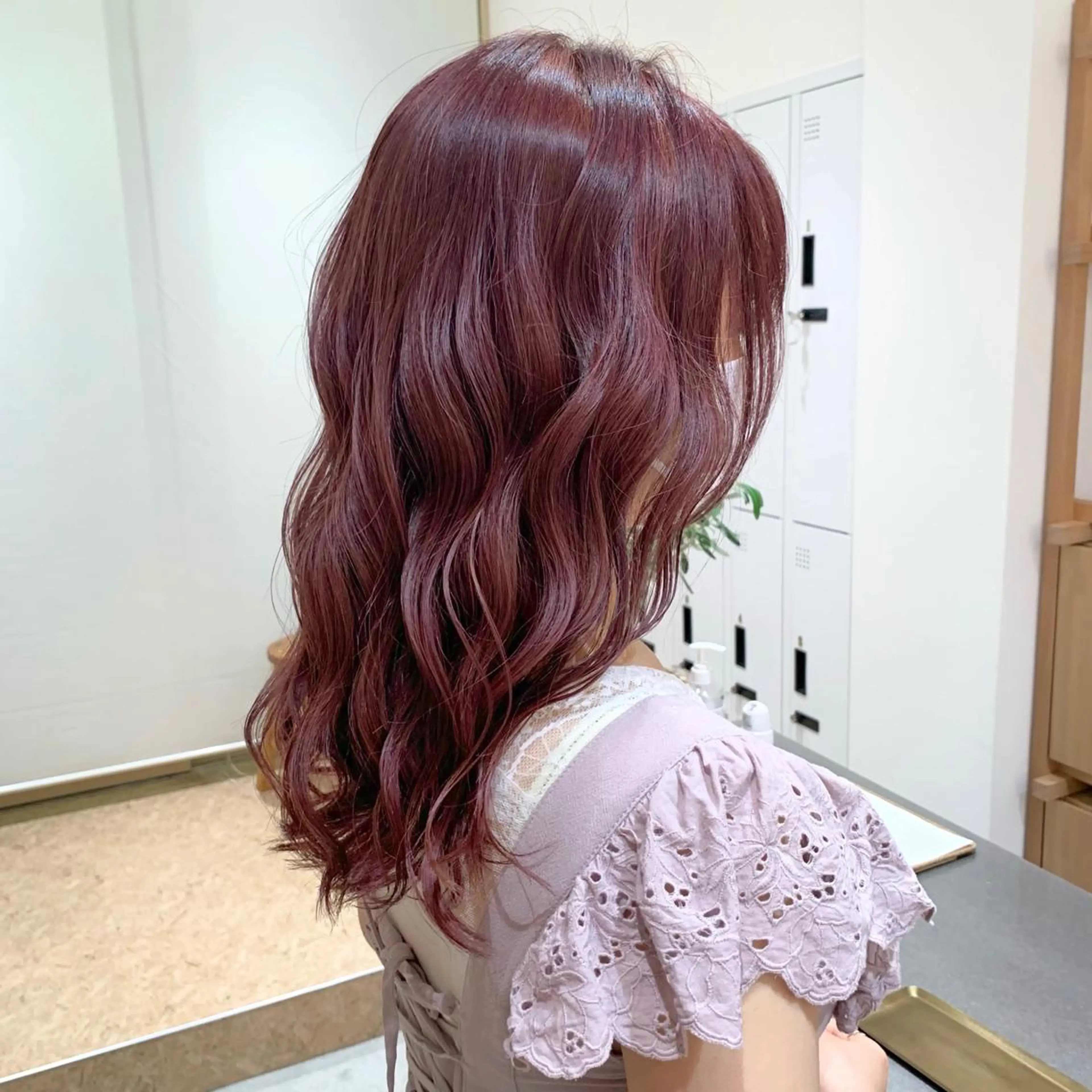 ロング カラー ヘアアレンジ ラベンダーカラー ピンクカラー ピンクラベンダー パーマ/暖色/ボブ イワタテ🇰🇷のヘアスタイル