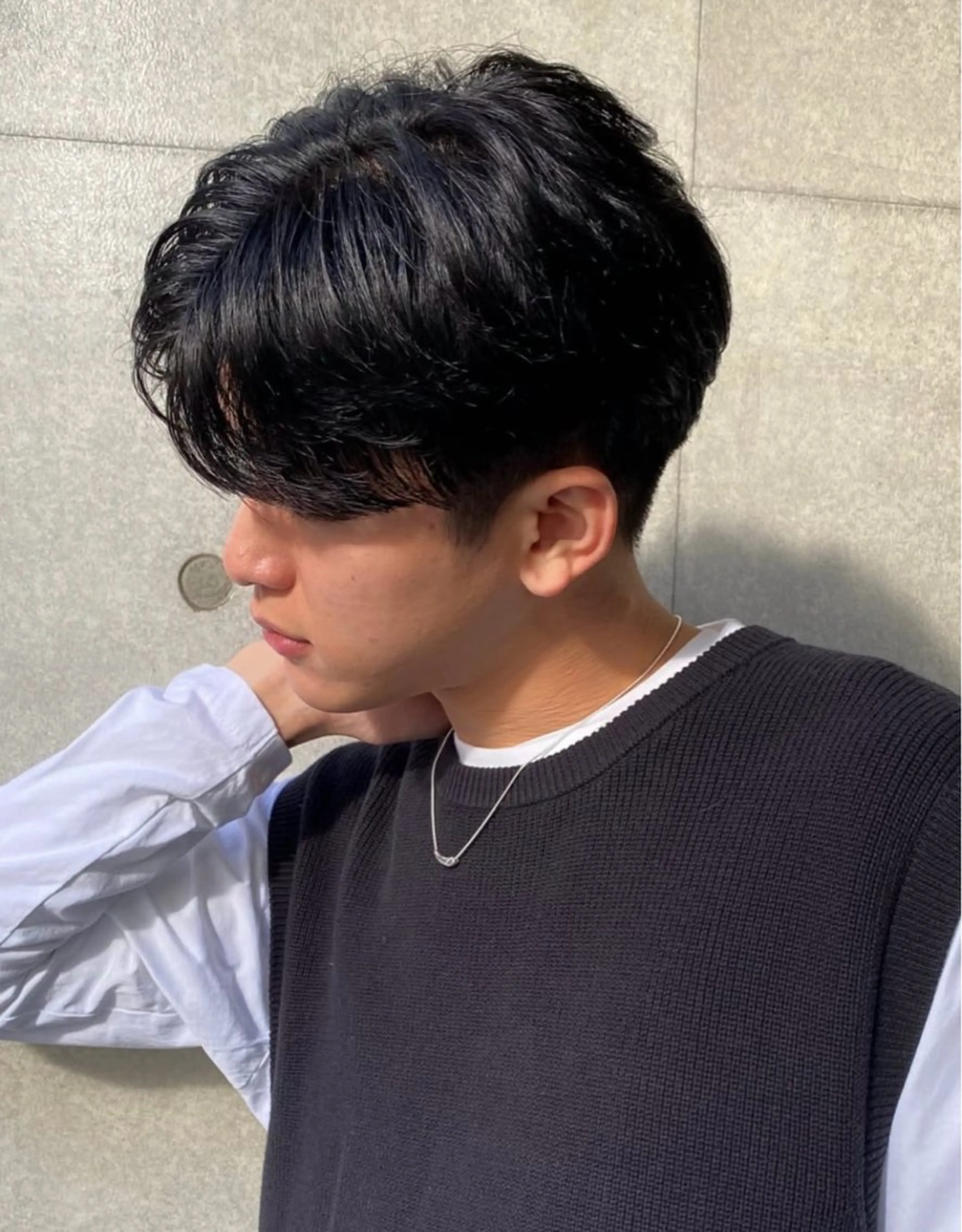 メンズ カルマパーマ メンズ韓国風 韓国マッシュ マッシュ メンズパーマ io NANAのヘアスタイル