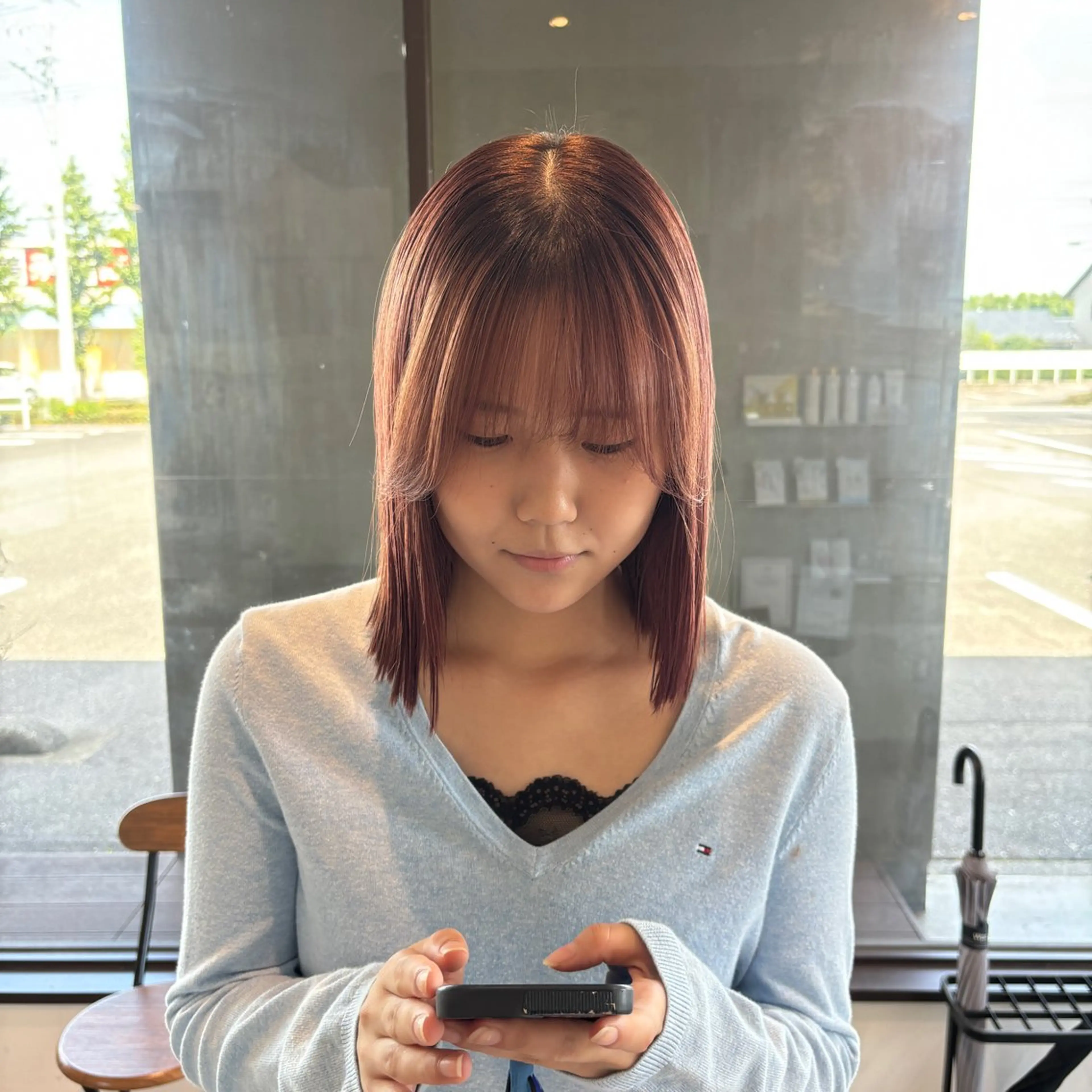 ミディアム ヘアカラー トリートメント 小木曽 里華のヘアスタイル