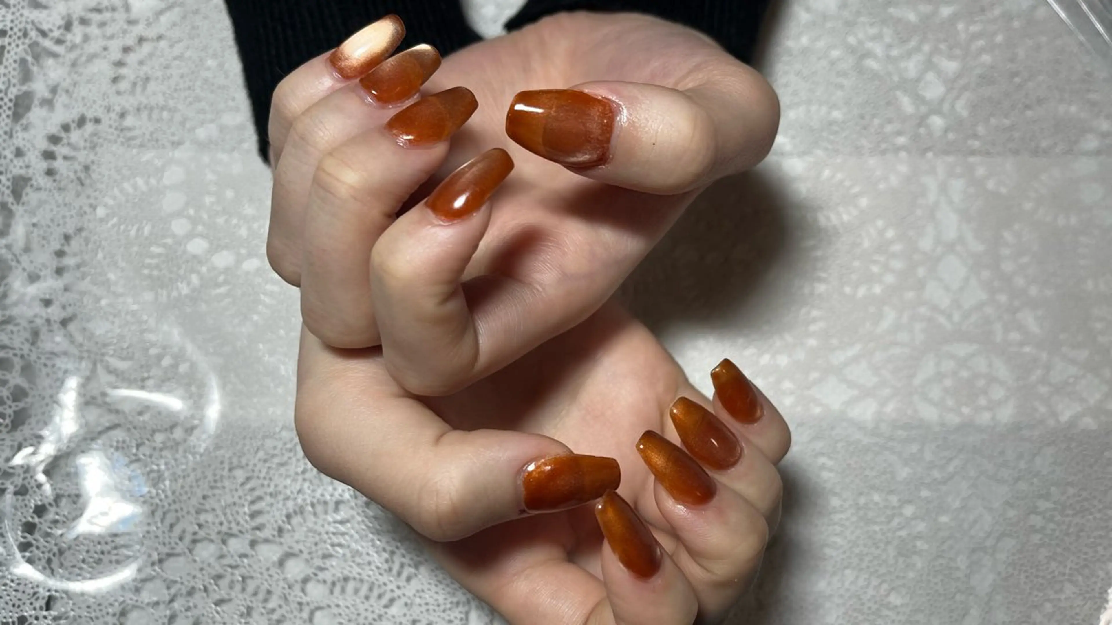 【ハンド※オフなし】ワンカラー,マグネット(甘皮ケア込み)の写真