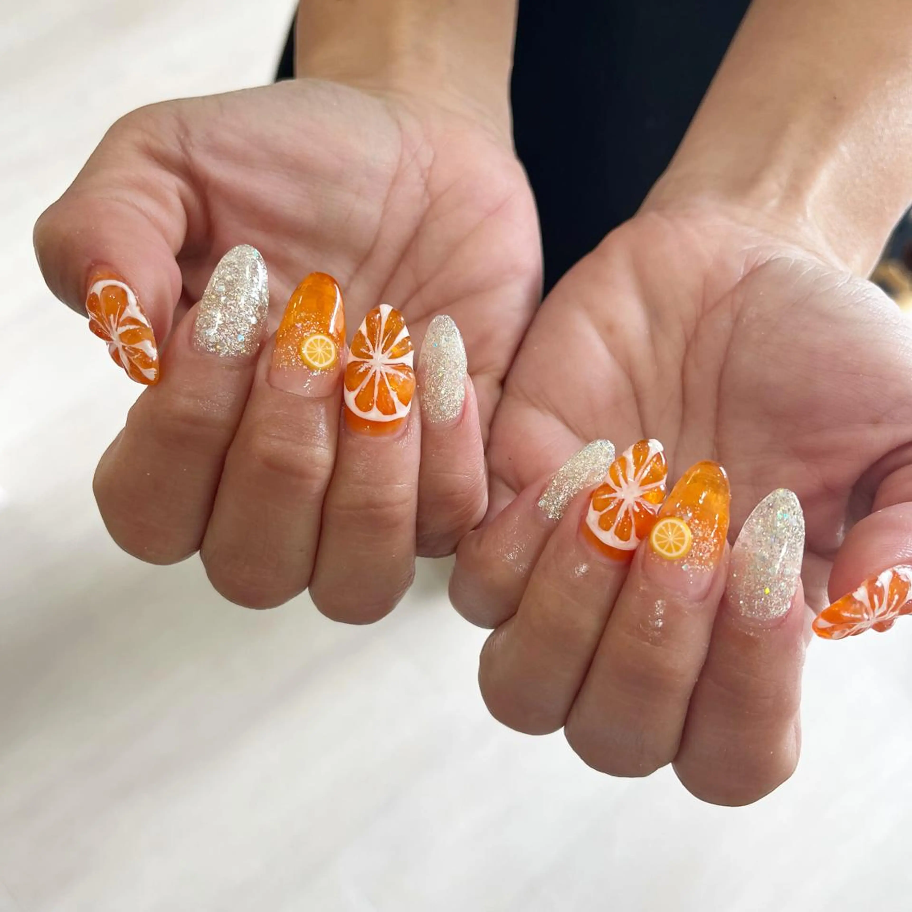 ネイル オレンジ #Amin nail salonのネイルデザイン