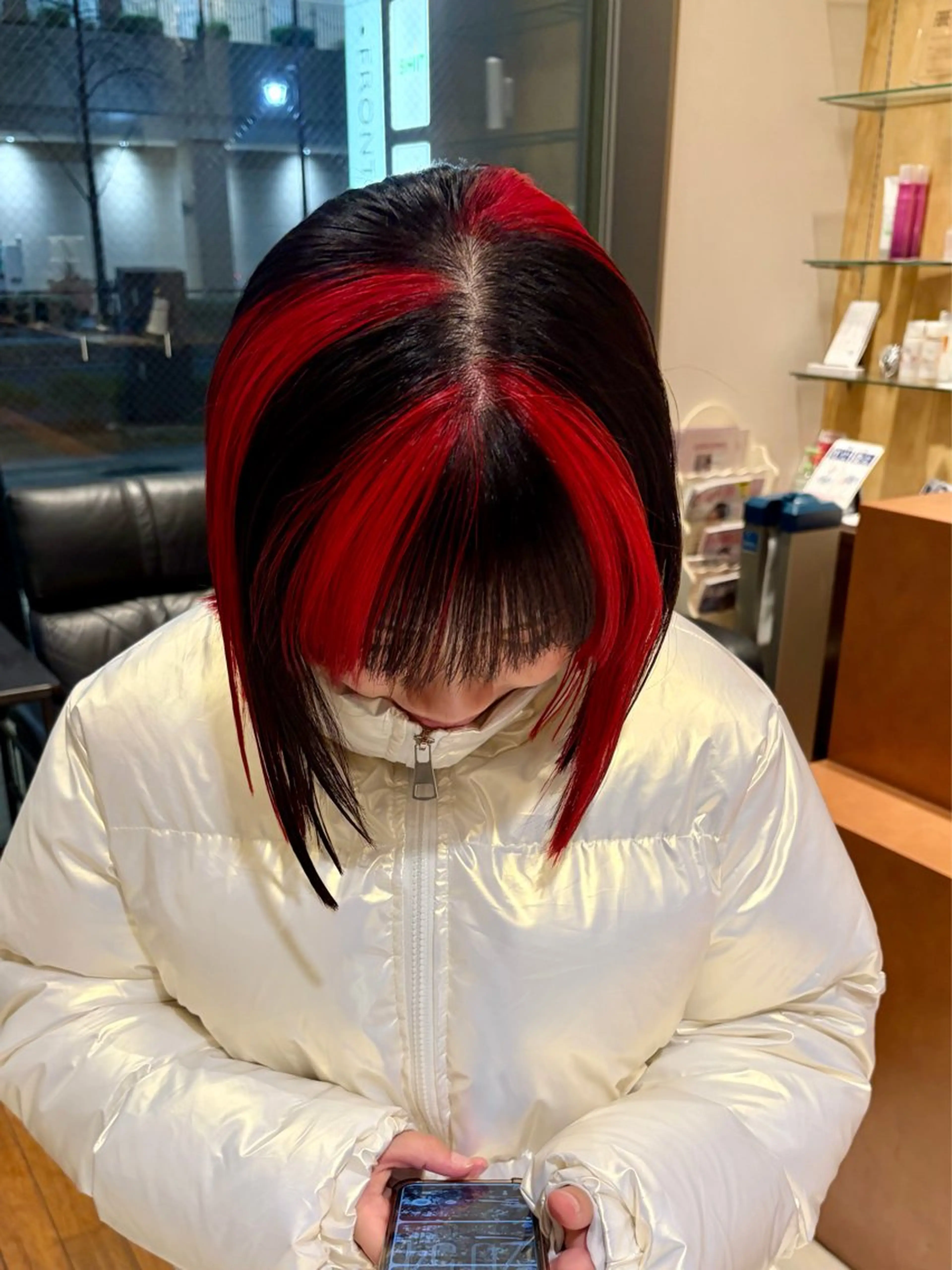 ロング カラー デザインカラー ヘアカラー トリートメント ルナ｜縮毛矯正 ×デザインカラー🥝のマツエク・マツパデザイン