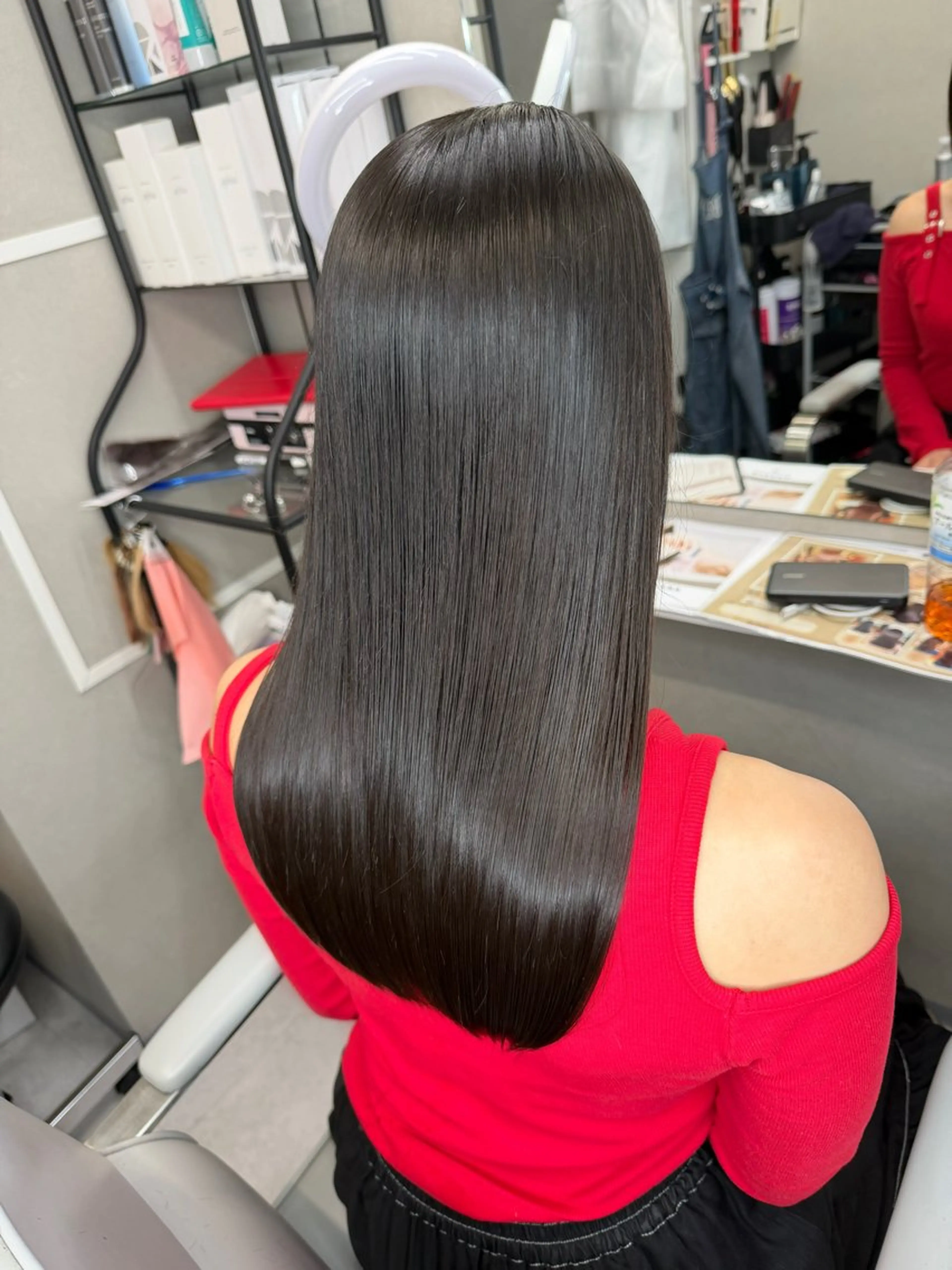 セミロング カラー ブリーチ 透明感カラー ブリーチなしカラー 髪質改善 カット ヘアカラー トリートメント 今井 勝也のヘアスタイル