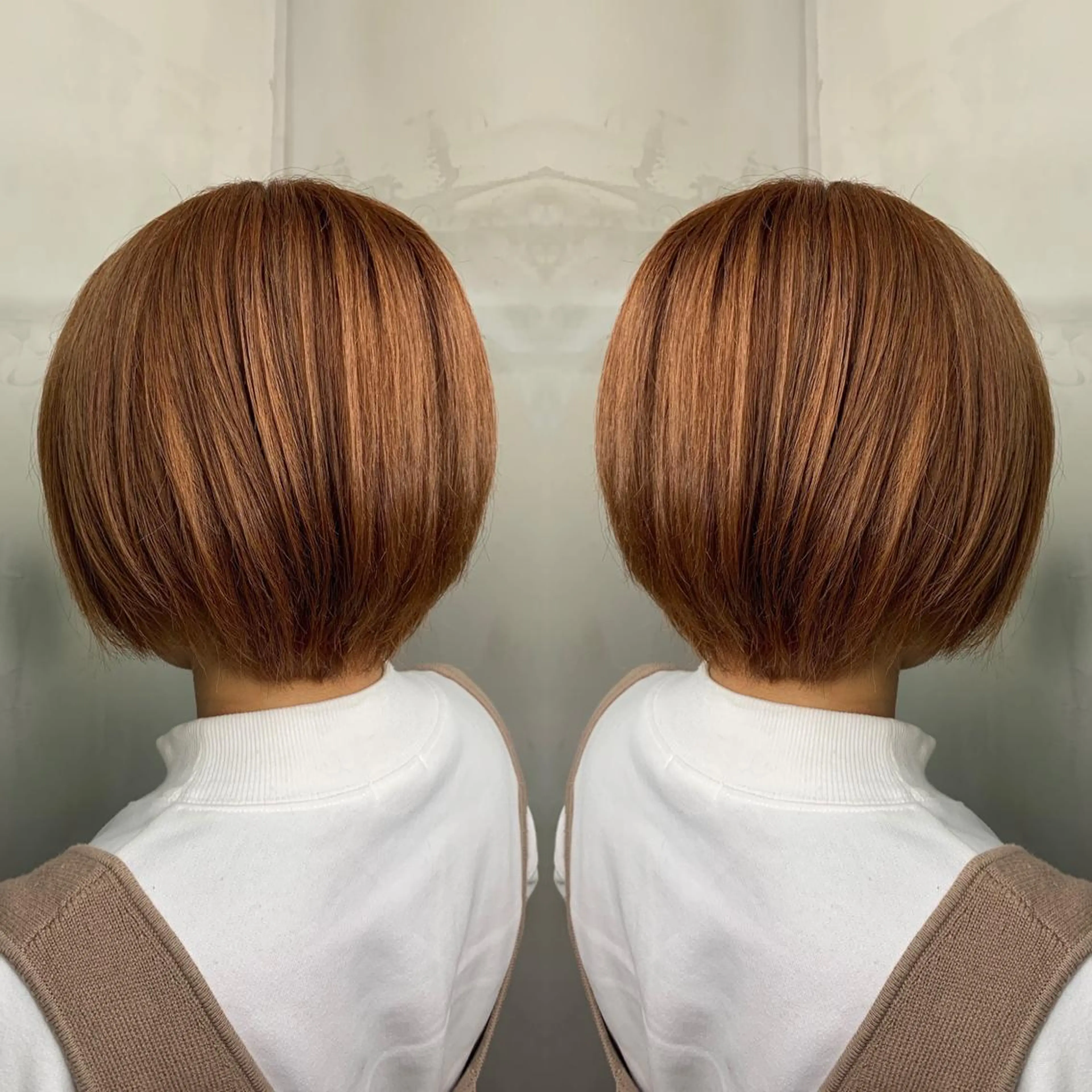 ショート カラー アッシュ バレイヤージュ ベージュカラー ブロンド ブルーカラー ヘアカラー レイヤーカット/ 艶カラー/RYOMAのヘアスタイル