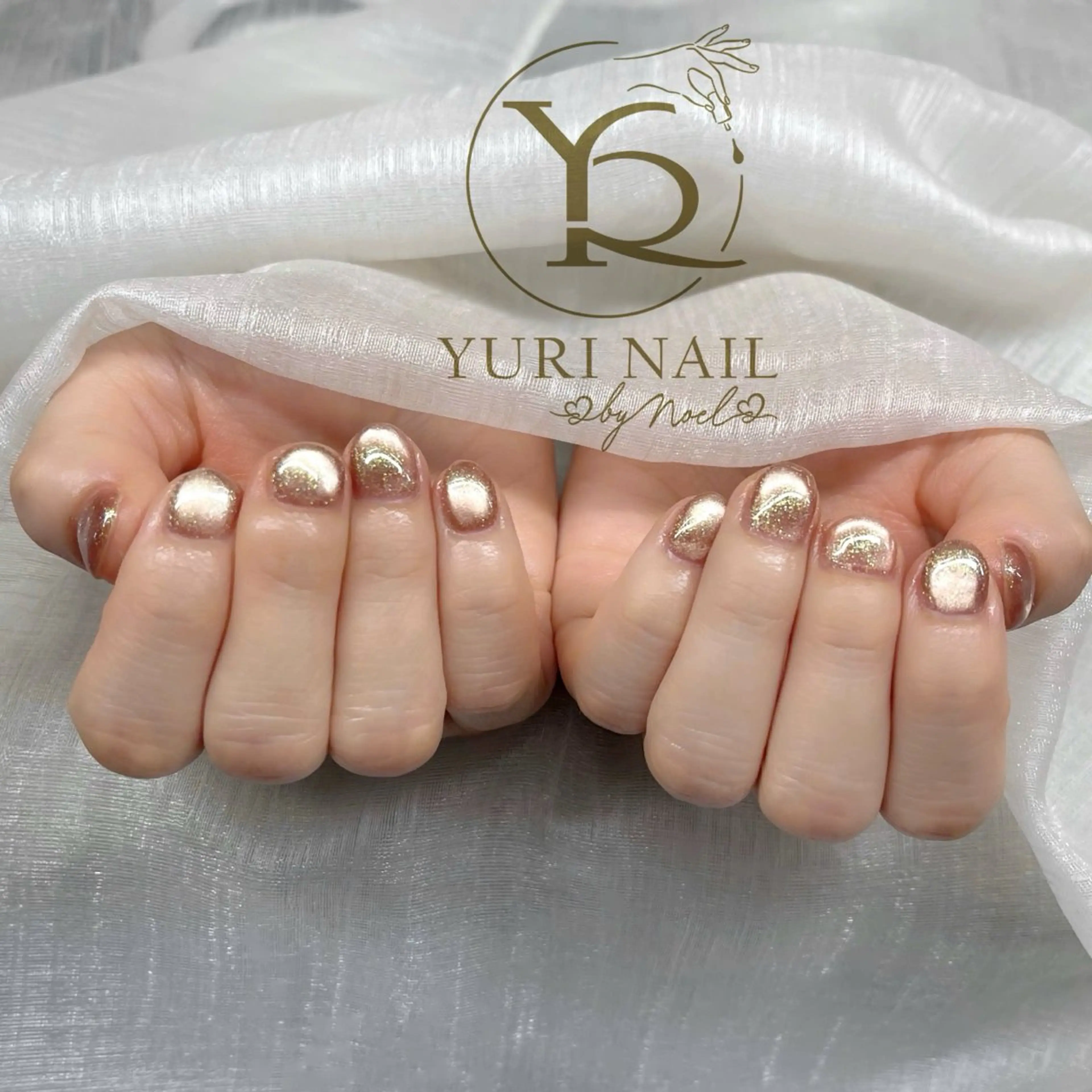 ネイル オーロラネイル ブルー チークネイル フットネイル フレンチネイル ハンドネイル フットネイル ハンドケア YURI Nail Salon Funabashi所属・YURI Nail Funabashiのネイルデザイン