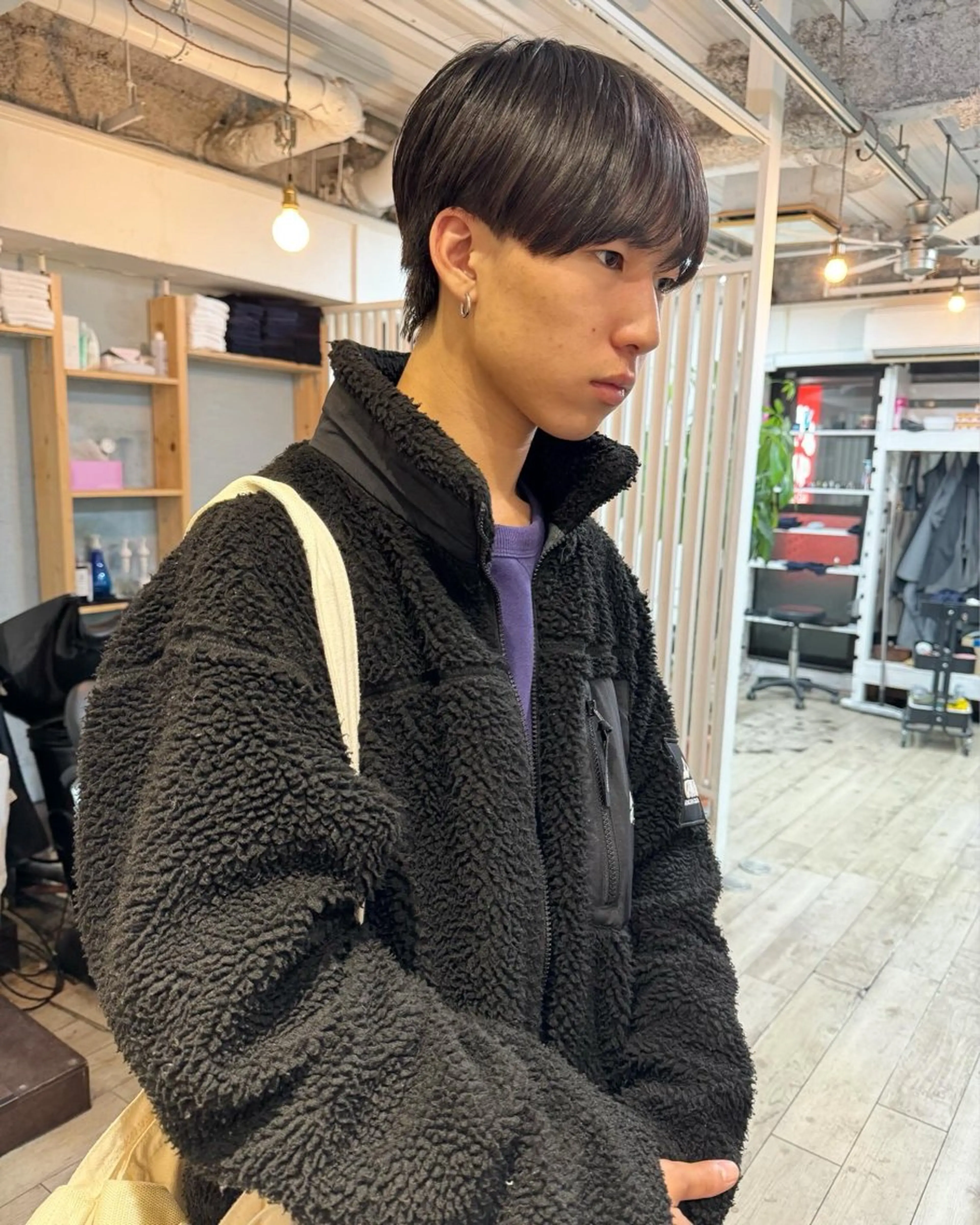 カラー パーマ メンズ アップバング センターパート マッシュ メンズパーマ スパイキーショート 【池袋/スパイキー ショート】ⓝⓘⓜⓤのヘアスタイル